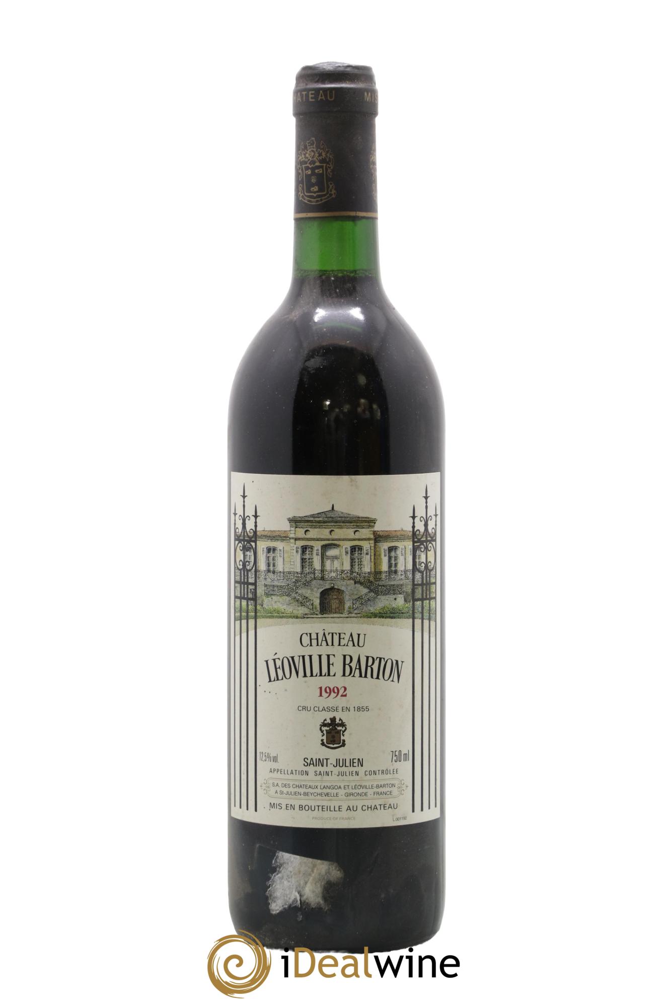 Château Léoville Barton 2ème Grand Cru Classé 1992 - Lot de 1 bouteille - 0