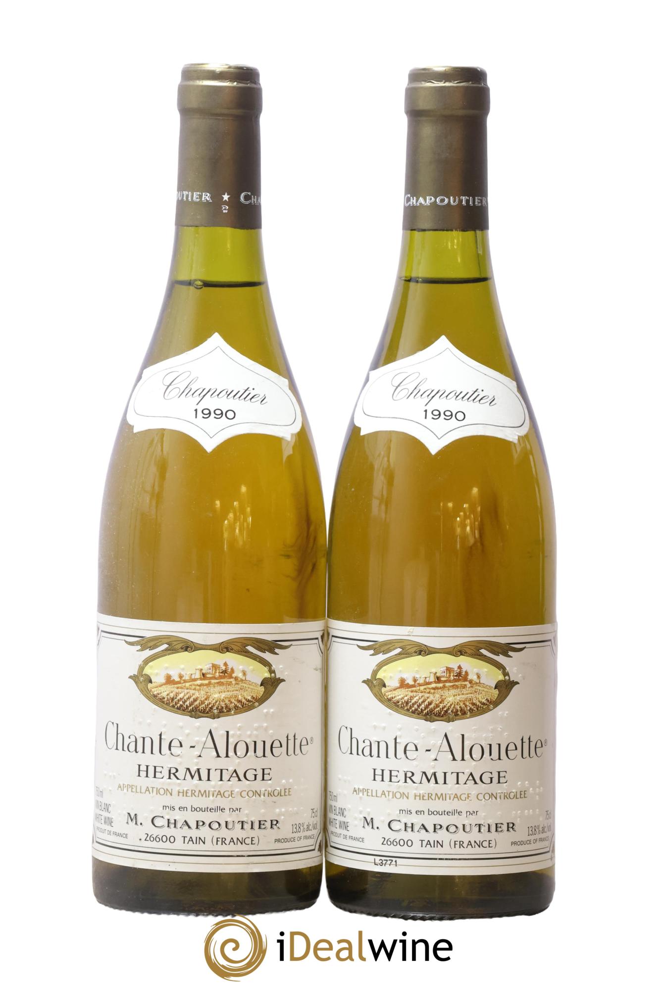 Hermitage Chante Alouette Chapoutier 1990 - Lot de 2 bouteilles - 0