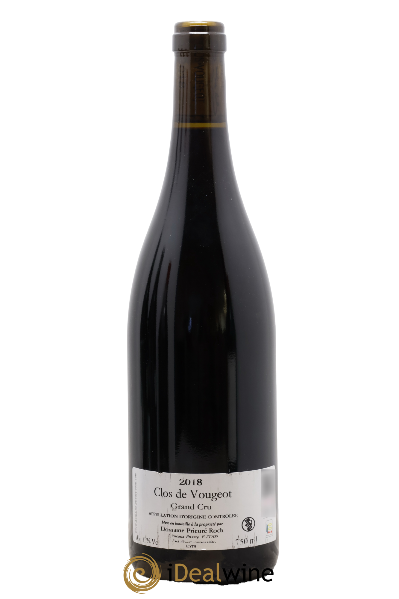Clos de Vougeot Grand Cru Prieuré Roch 2018 - Lot de 1 bouteille - 1