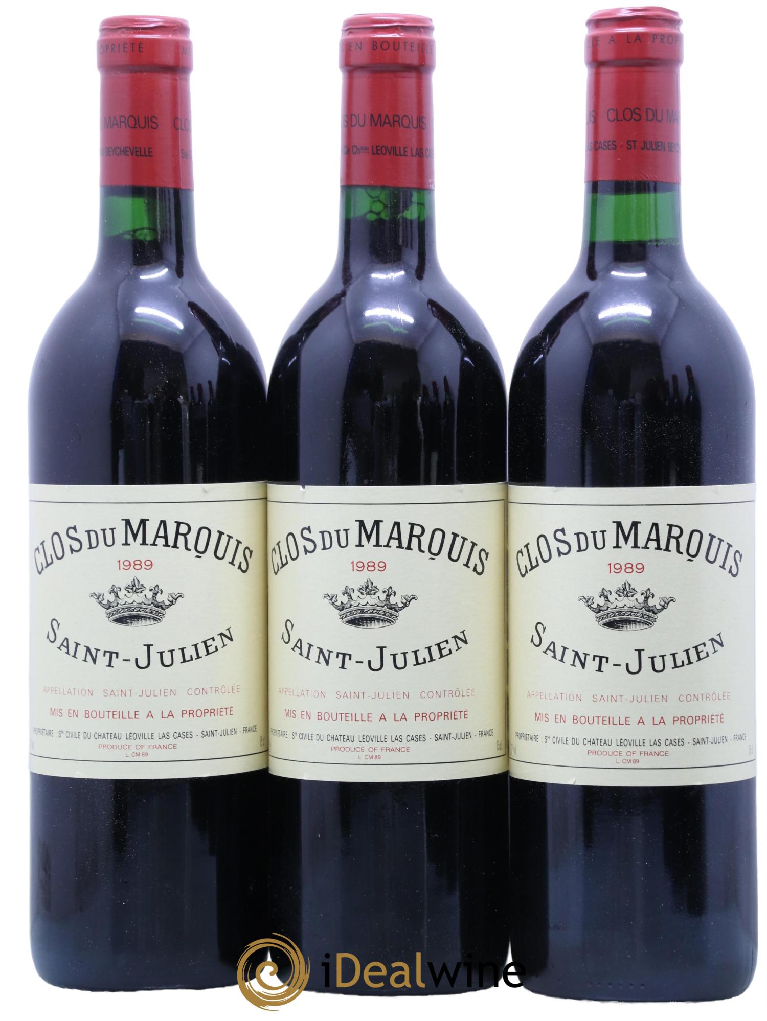 Clos du Marquis 1989 - Lot de 3 bouteilles - 0