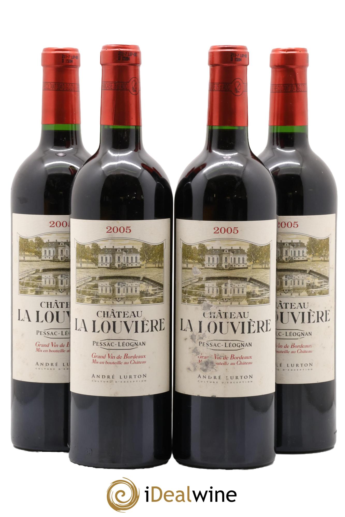 Château la Louvière 2005 - Lot of 4 bottles - 0