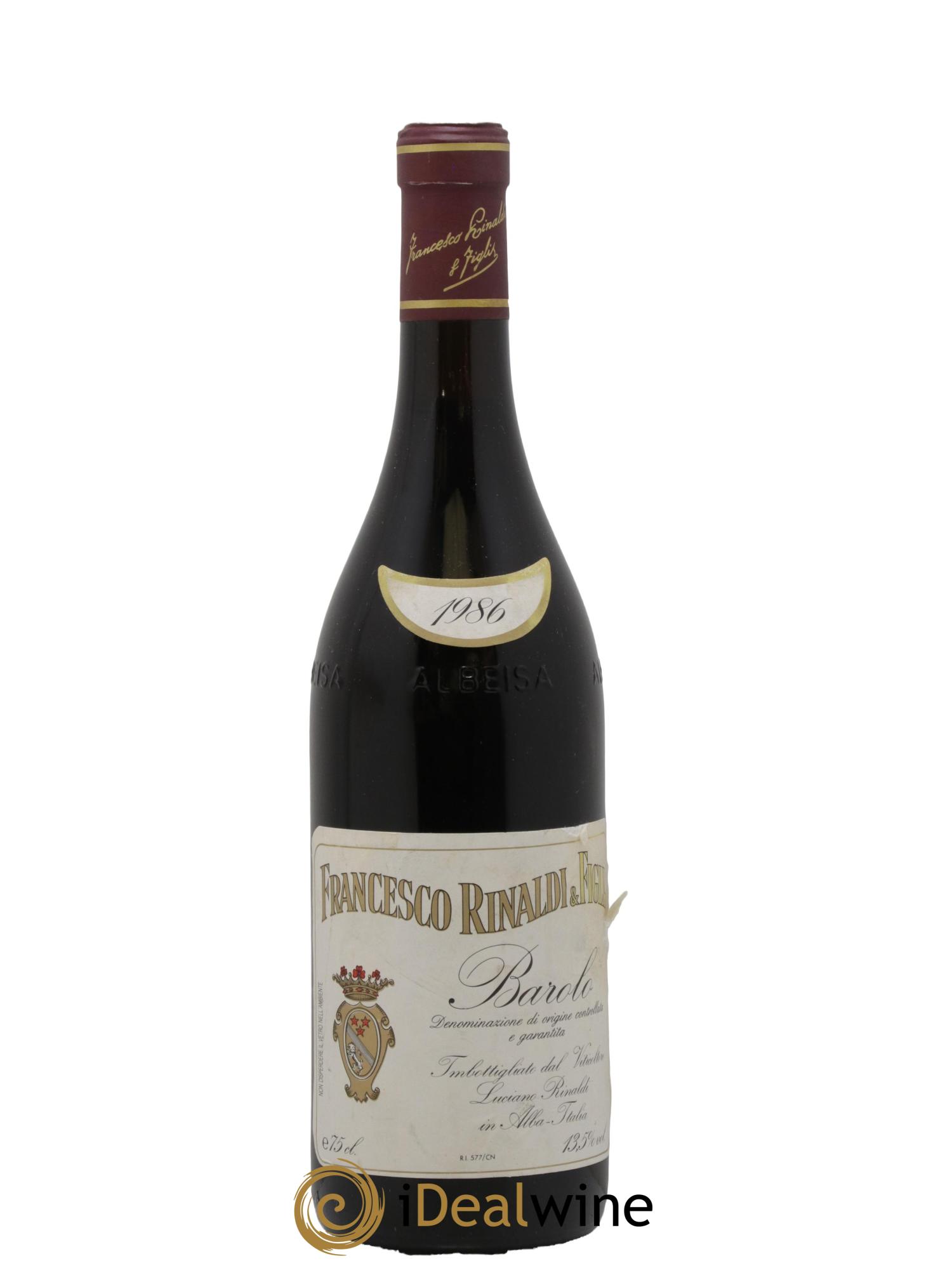 Barolo DOCG Francesco Rinaldi 1986 - Posten von 1 Flasche - 0