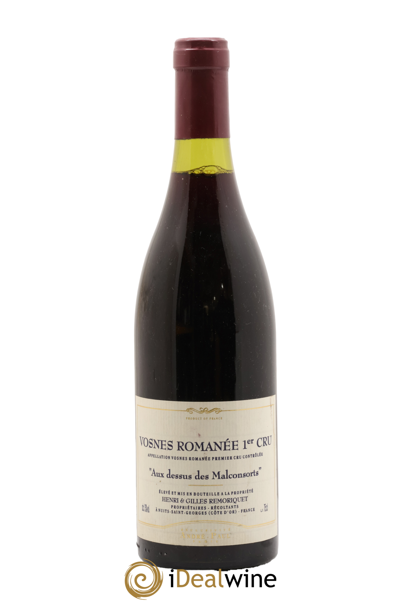 Vosne-Romanée 1er Cru Au Dessus des Malconsorts Gilles Remoriquet 2002 - Lot of 1 bottle - 0