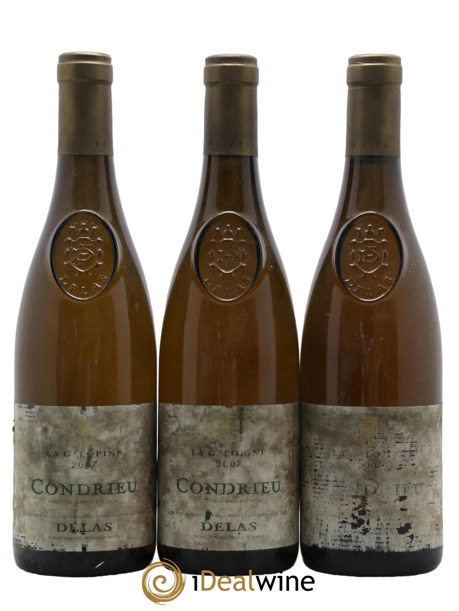 Condrieu La Galopine Maison Delas Freres 2007 - Lot de 3 bouteilles - 0