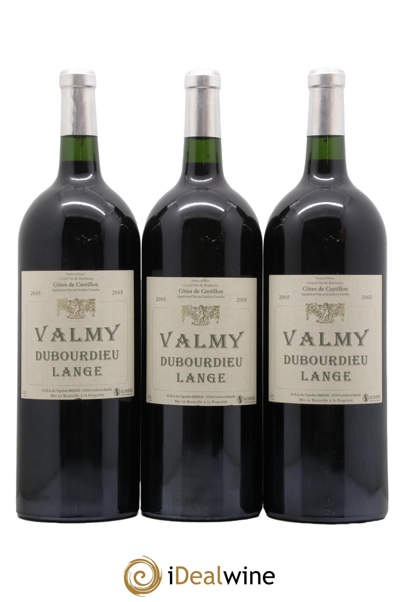 Castillon-Côtes-de-Bordeaux (Côtes-de-Castillon) Valmy Dubourdieu Lange 2005 - Lot de 3 magnums - 0