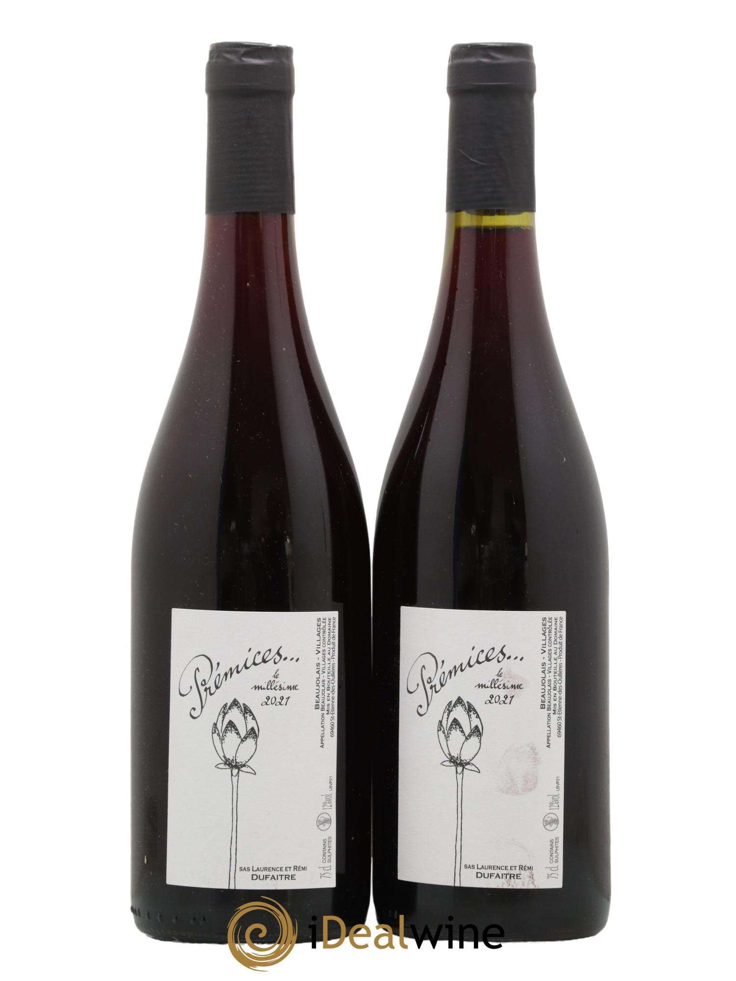 Beaujolais Village Premices Domaine Remi Dufaitre 2021 - Lot de 2 bouteilles - 0