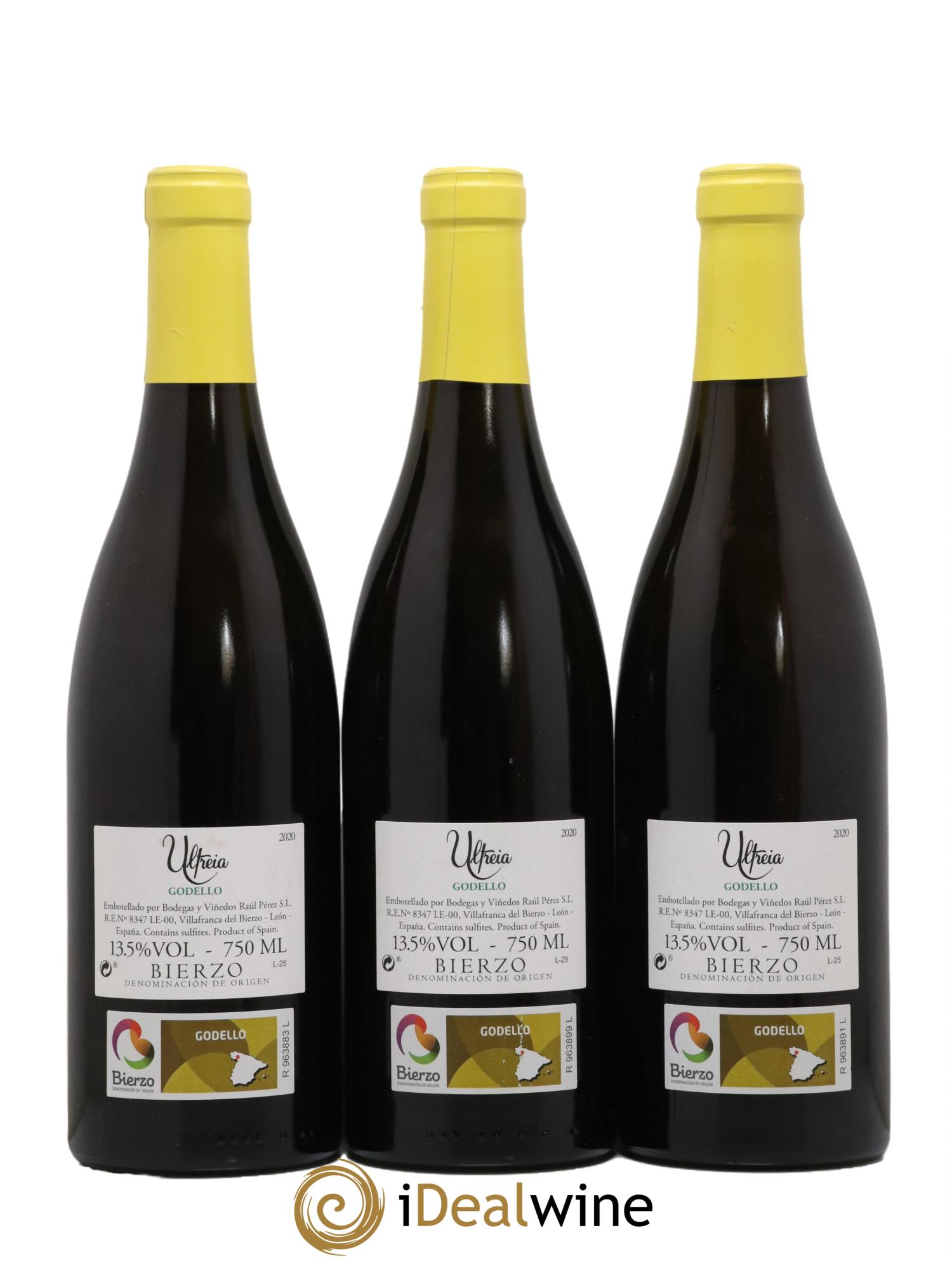 Espagne Bierzo Ultreia Godello R Perez 2020 - Lot de 3 bouteilles - 1