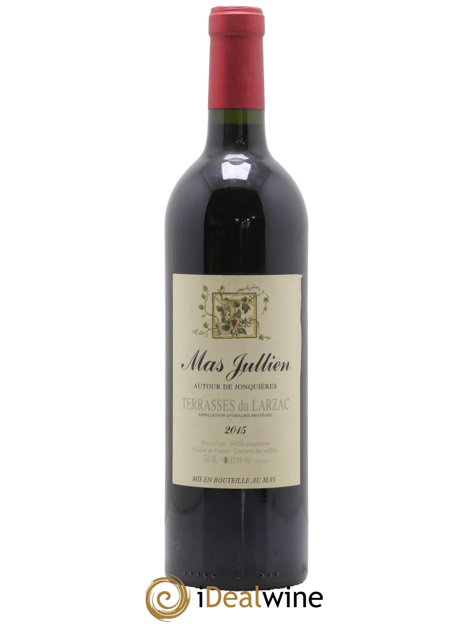 Terrasses du Larzac Mas Jullien Autour de Jonquières Olivier Jullien 2015 - Lot de 1 bouteille - 0