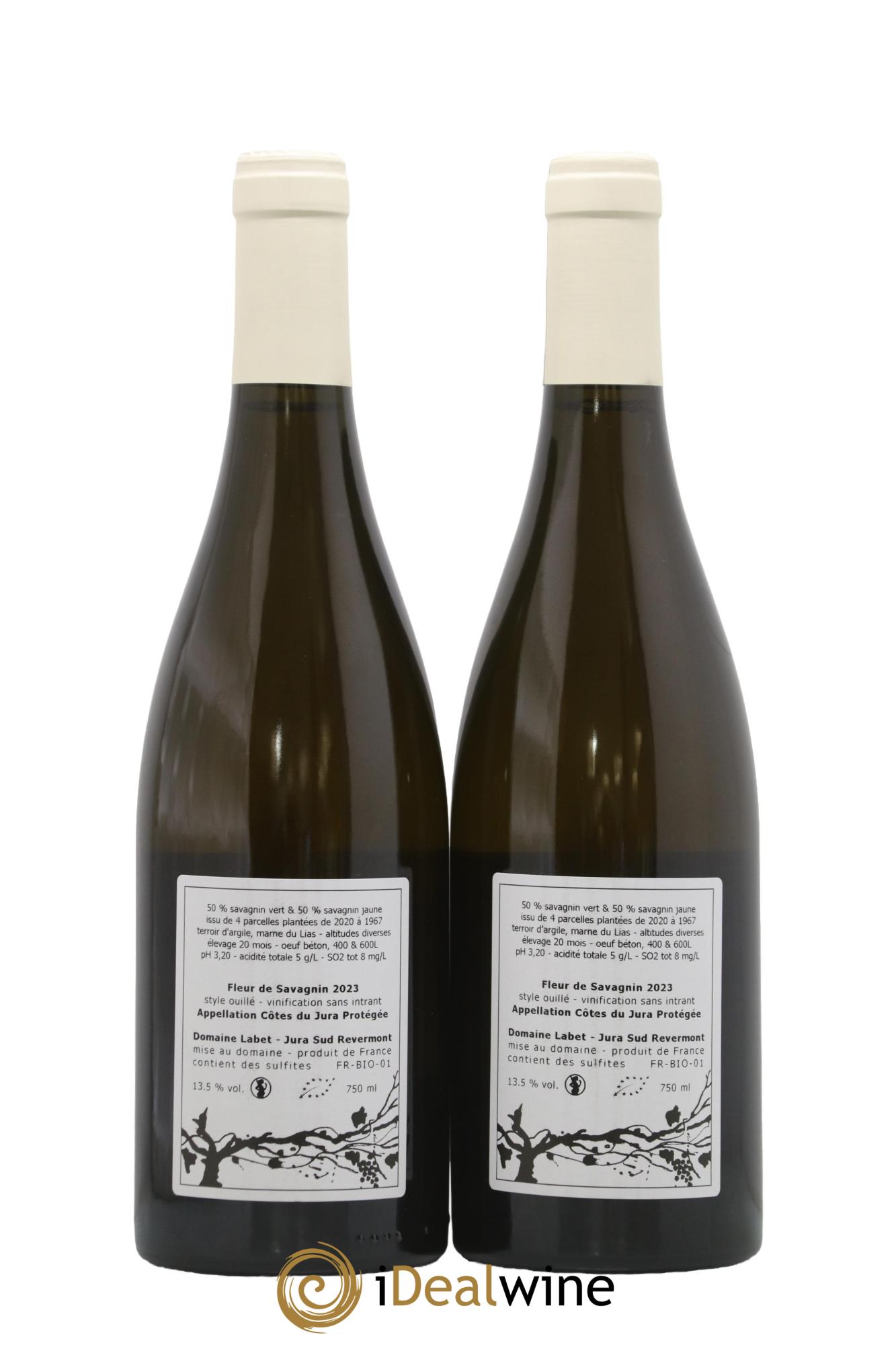 Côtes du Jura Fleur de Savagnin Romain - Julien - Charline Labet 2023 - Lot de 2 bouteilles - 1