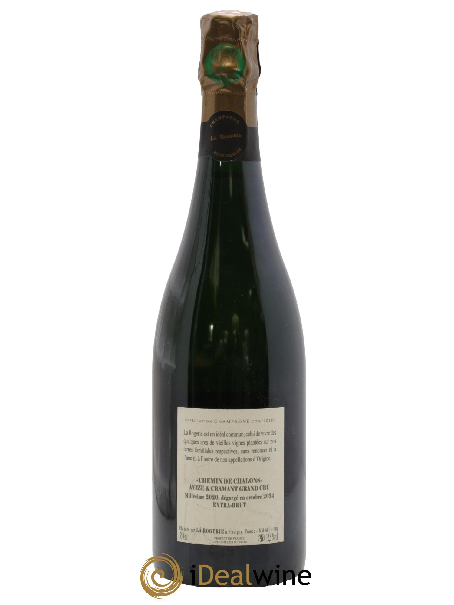 Champagne Chemin de Chalon La Rogerie 2020 - Lot de 1 bouteille - 1