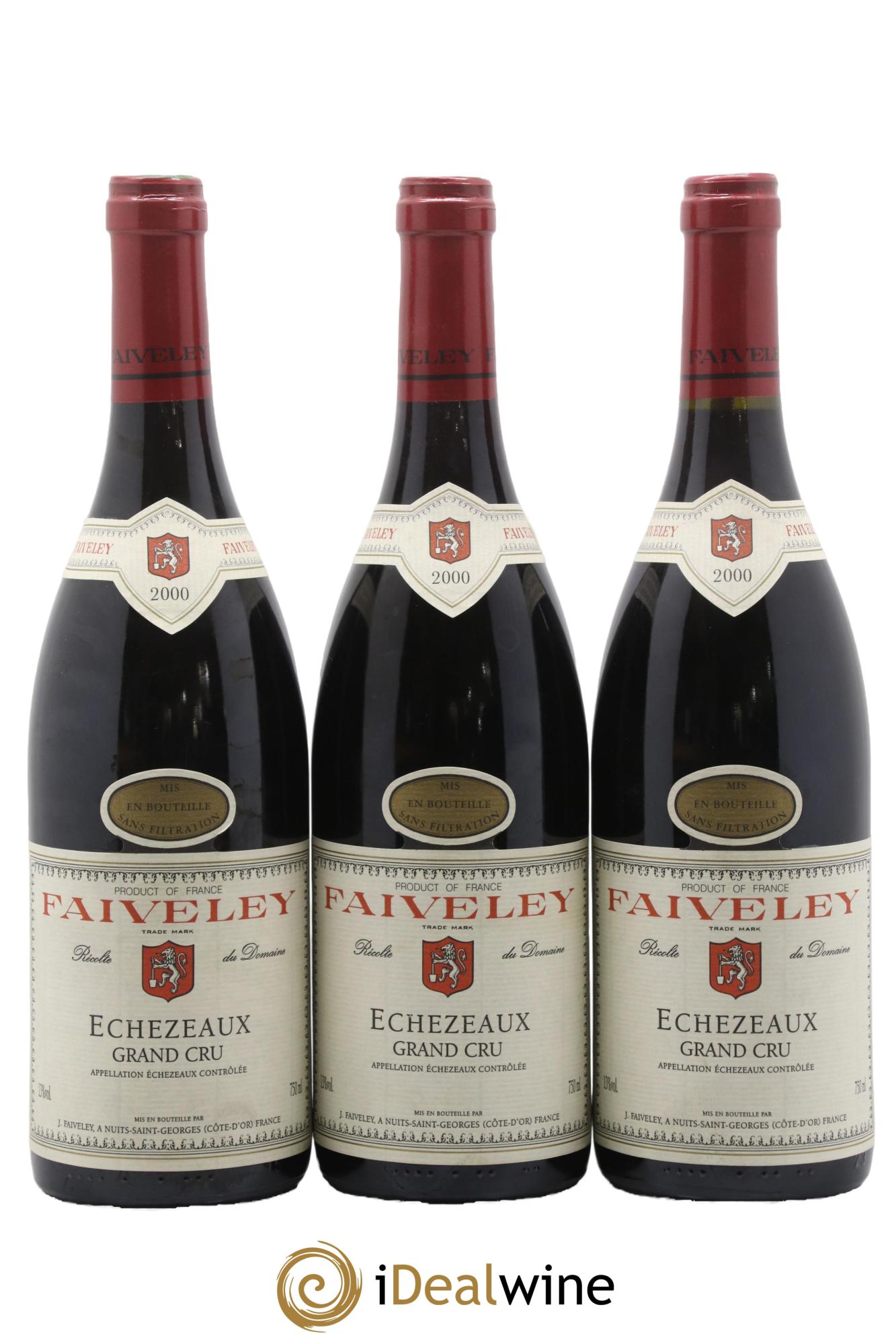 Echezeaux Grand Cru Faiveley 2000 - Lot de 3 bouteilles - 0