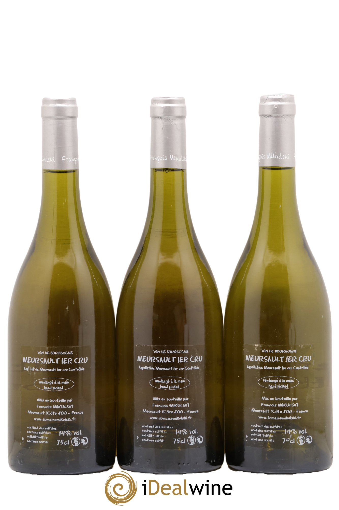 Meursault 1er Cru Goutte d'Or François Mikulski 2019 - Lotto di 3 bottiglie - 1