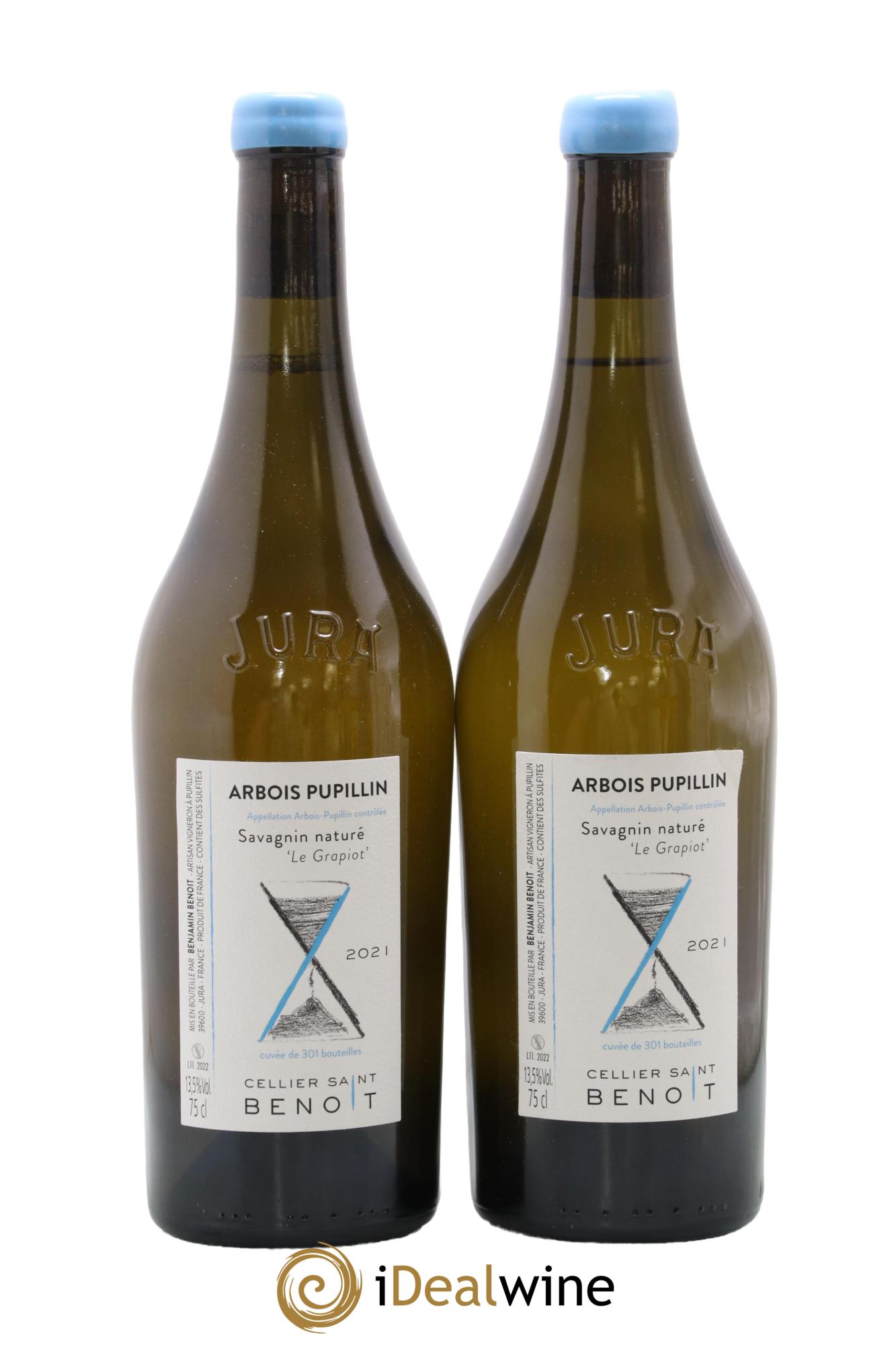 Arbois-Pupillin Le Grapiot Cellier Saint Benoît 2021 - Lot de 2 bouteilles - 0