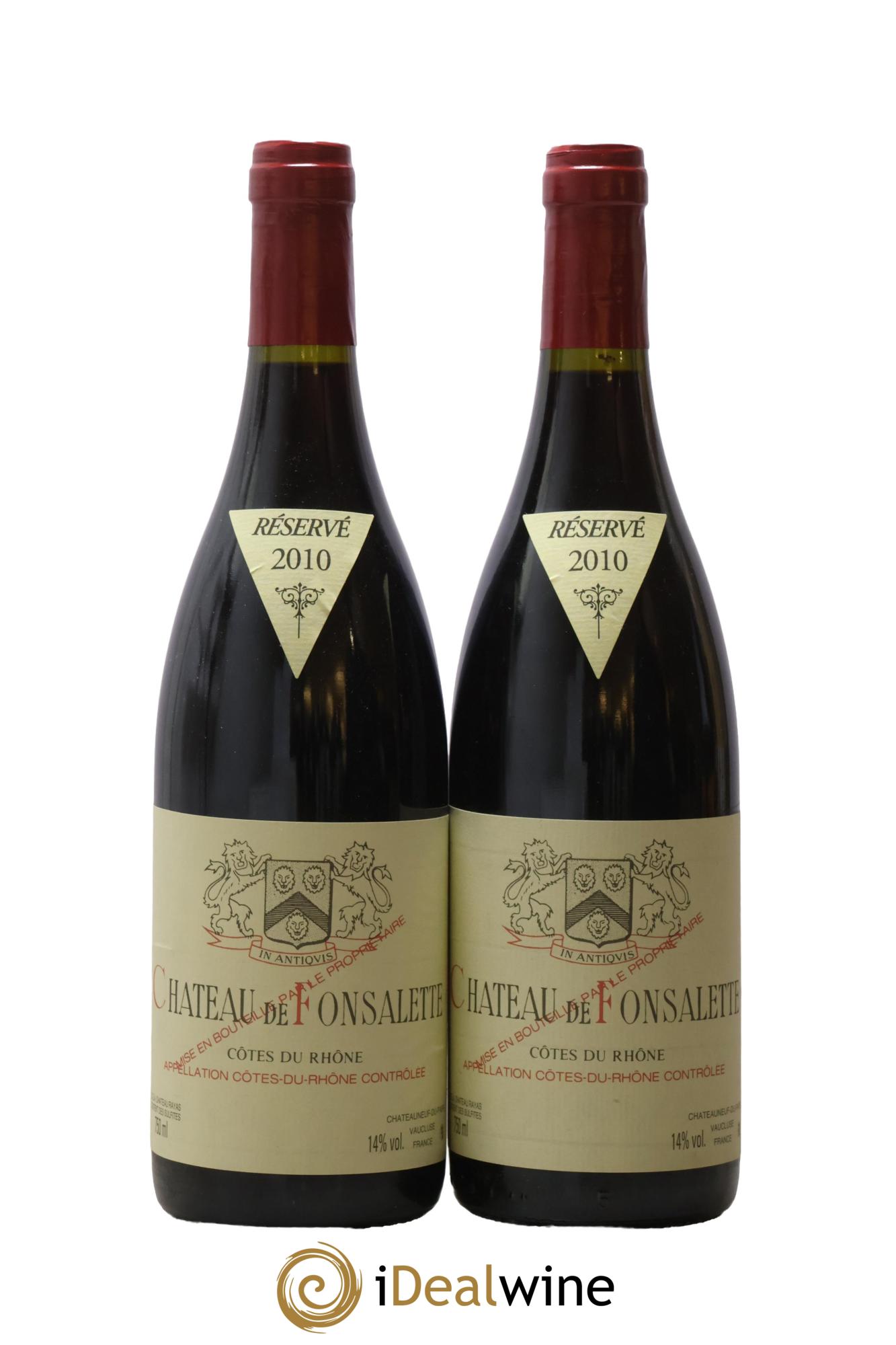 Côtes-du-Rhône Château de Fonsalette Emmanuel Reynaud 2010 - Posten von 2 Flaschen - 0