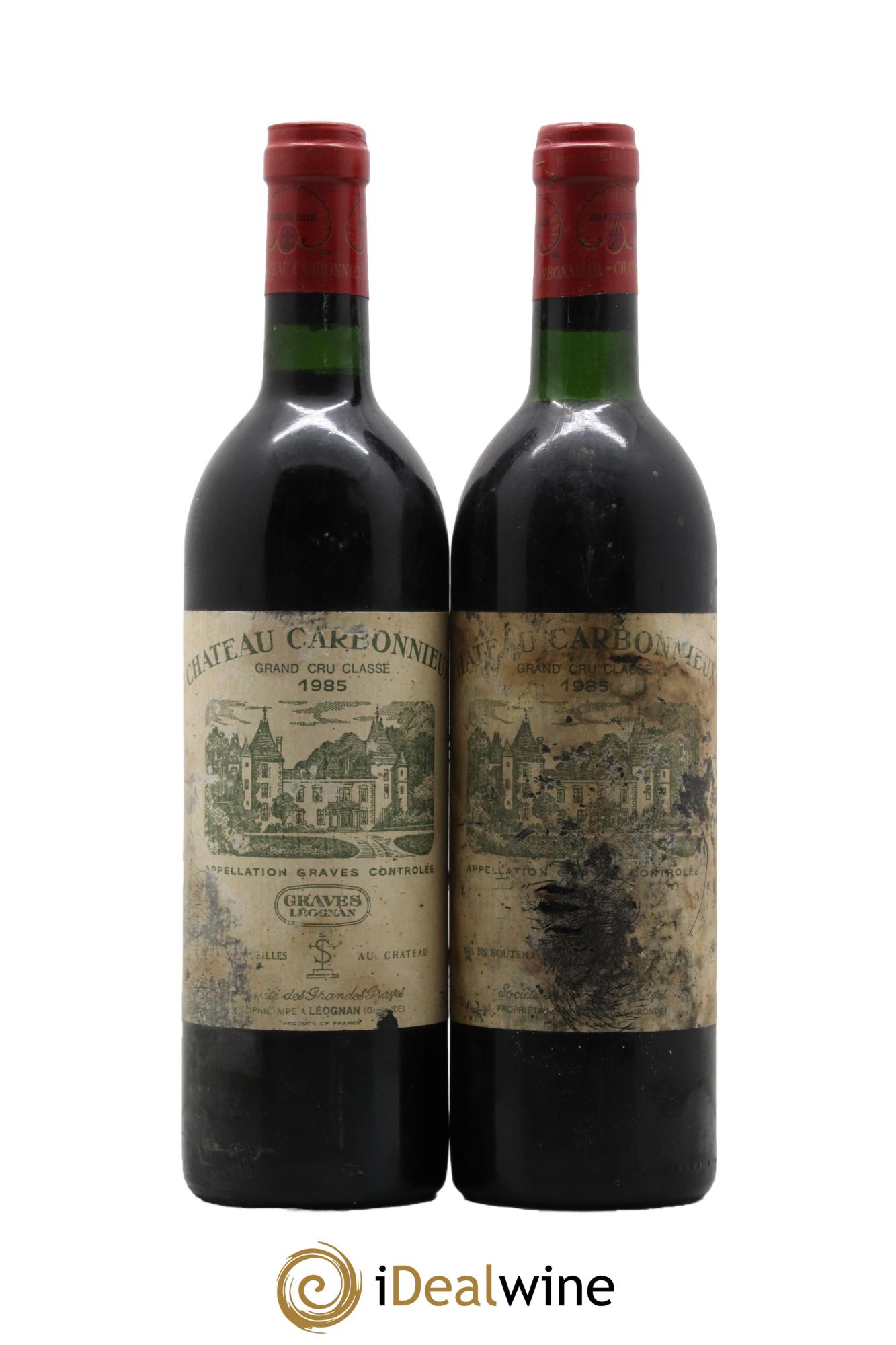 Château Carbonnieux Cru Classé de Graves 1985 - Lot de 2 bouteilles - 0