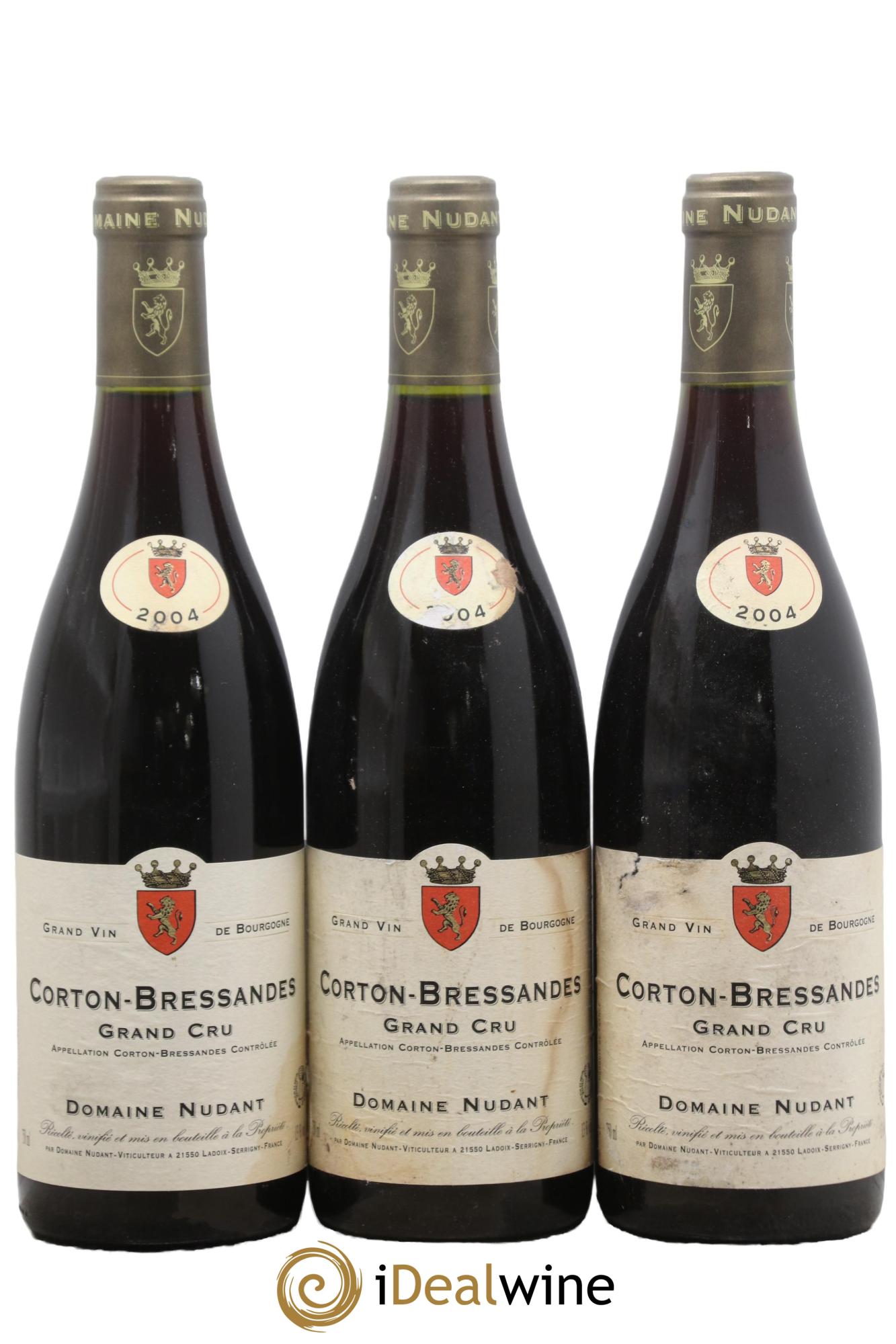 Corton Grand Cru Les Bressandes Nudant 2004 - Lot de 3 bouteilles - 0