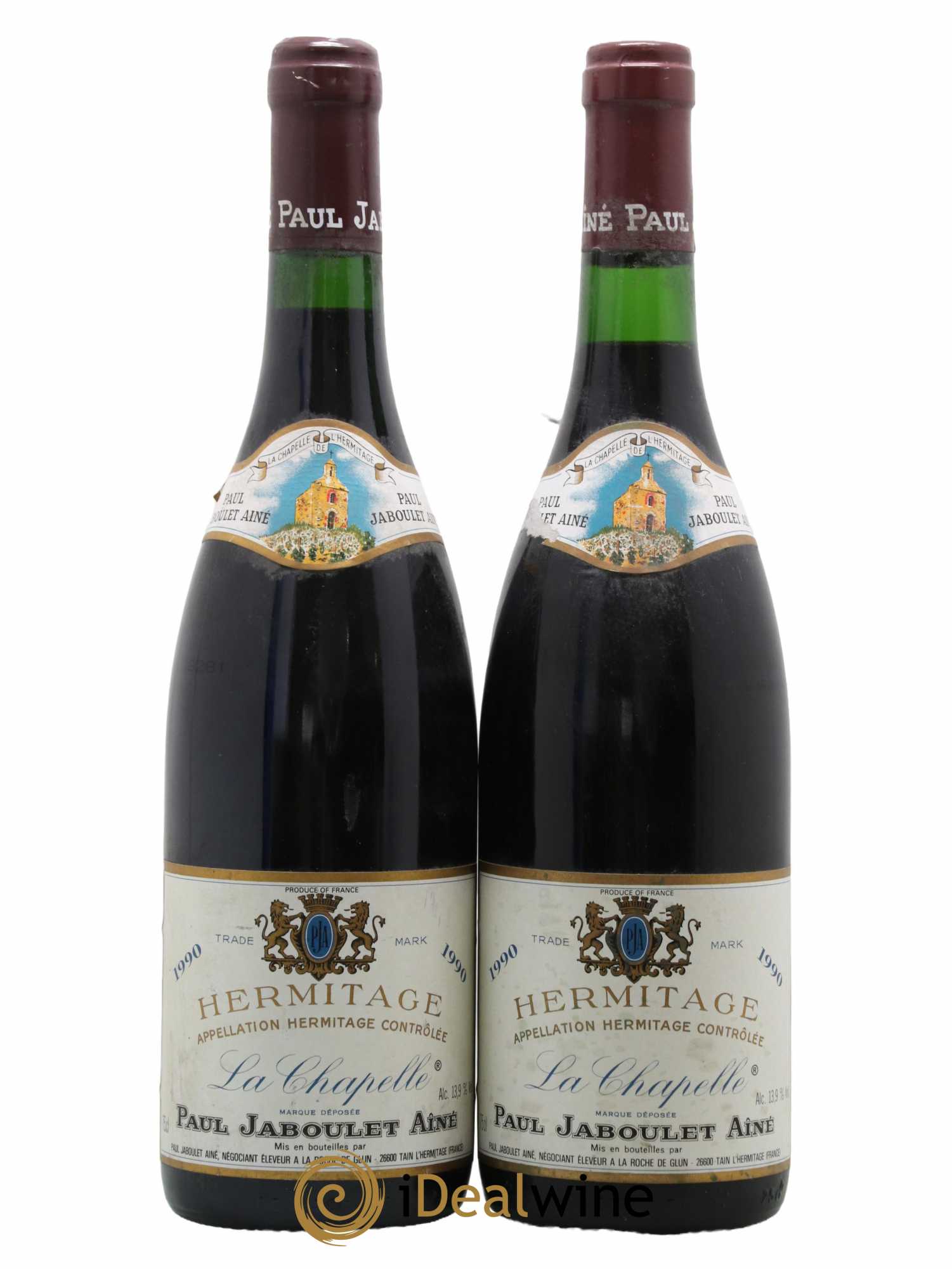 Hermitage La Chapelle Paul Jaboulet Ainé 1990 - Lot de 2 bouteilles - 0