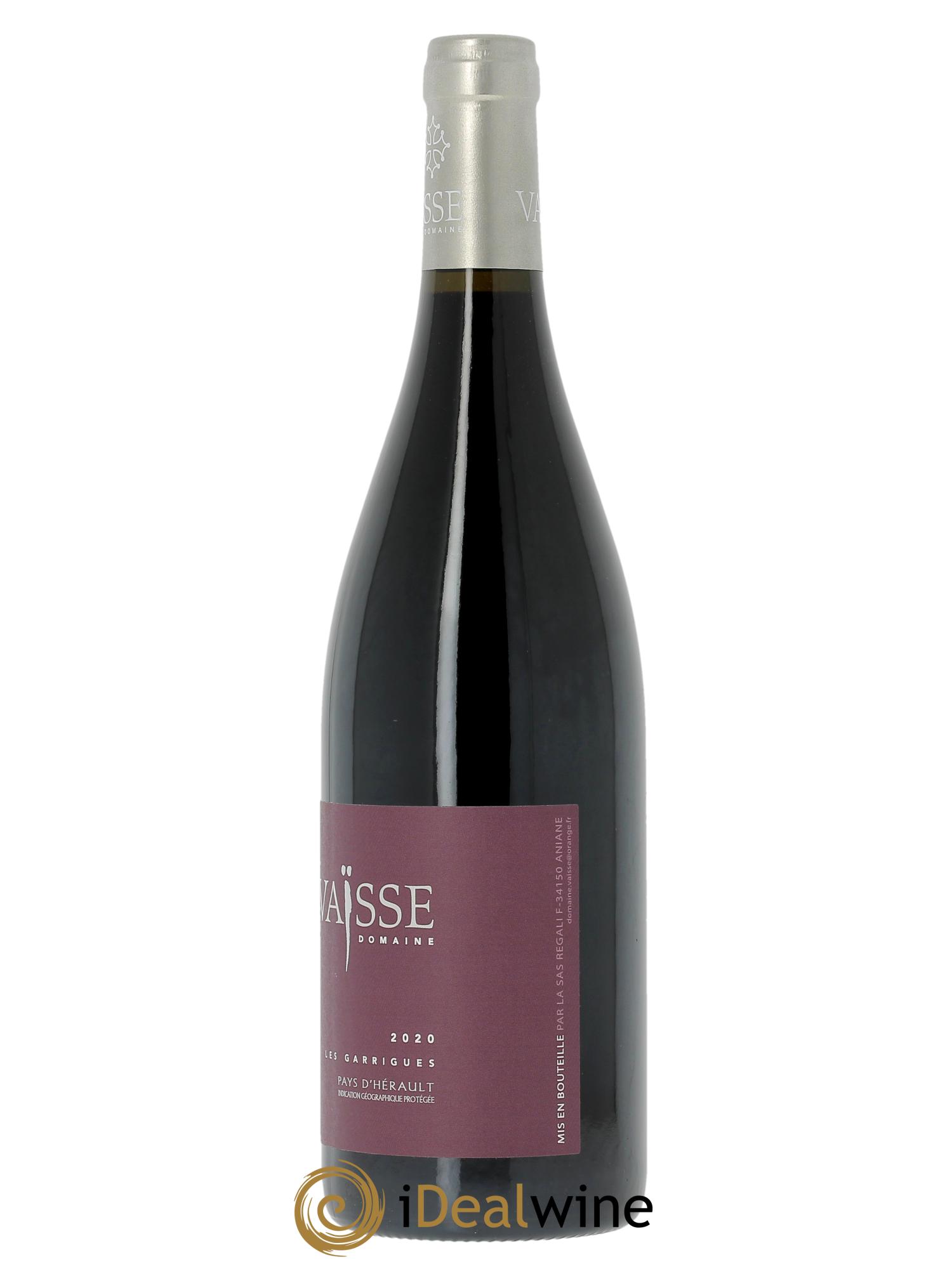 IGP Pays de l'Hérault Les Garrigues Vaisse (Domaine)  2020 - Lot de 1 bouteille - 2