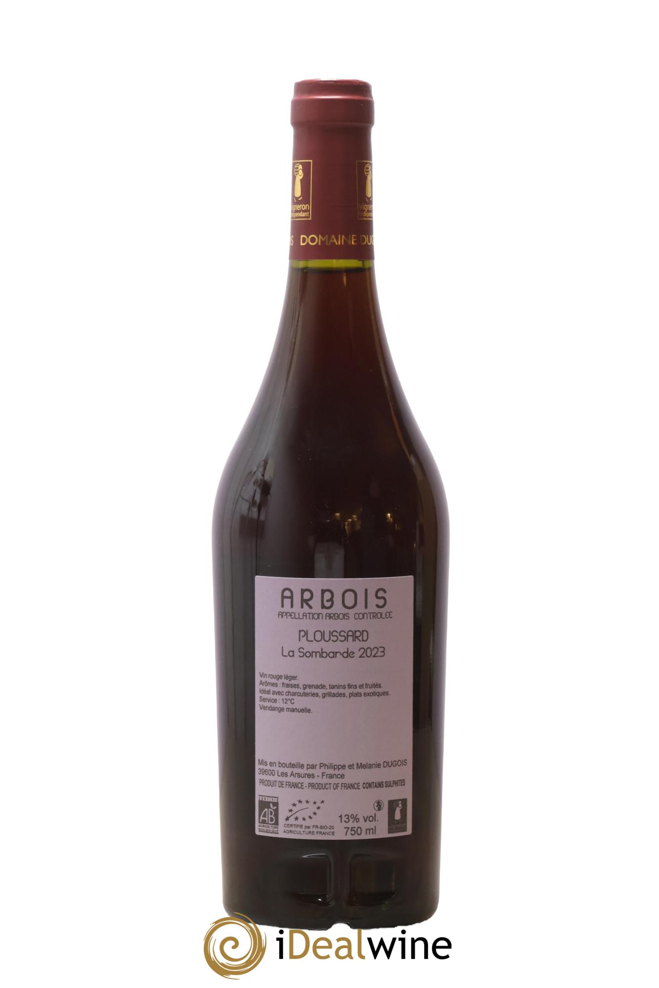 Arbois Ploussard La Sombarde Domaine Dugois 2023 - Lot de 1 bouteille - 1