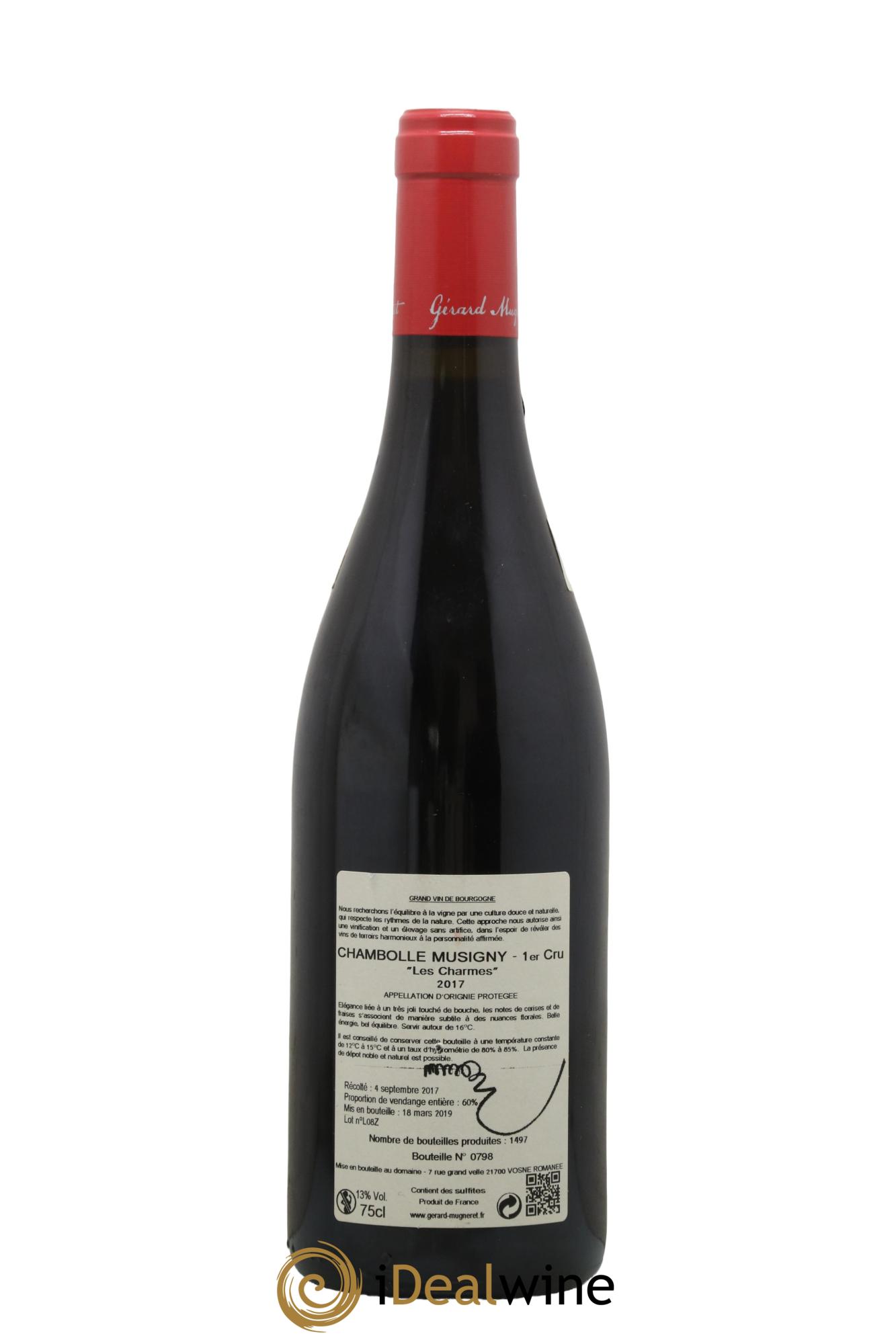 Chambolle-Musigny 1er Cru Les Charmes Gérard Mugneret 2017 - Lotto di 1 bottiglia - 1