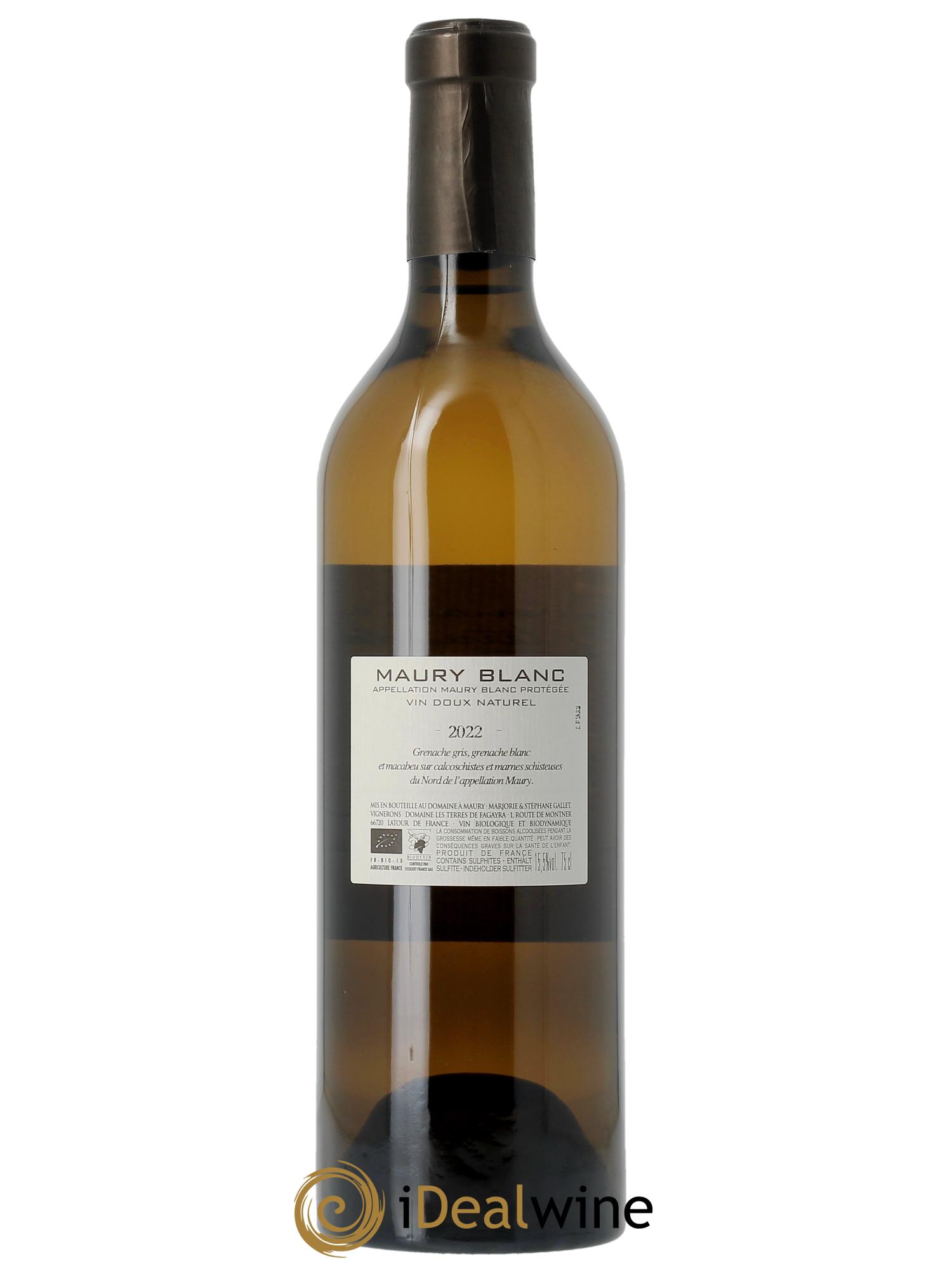 Maury Fagayra Marjorie et Stéphane Gallet 2022 - Lot of 1 bottle - 1