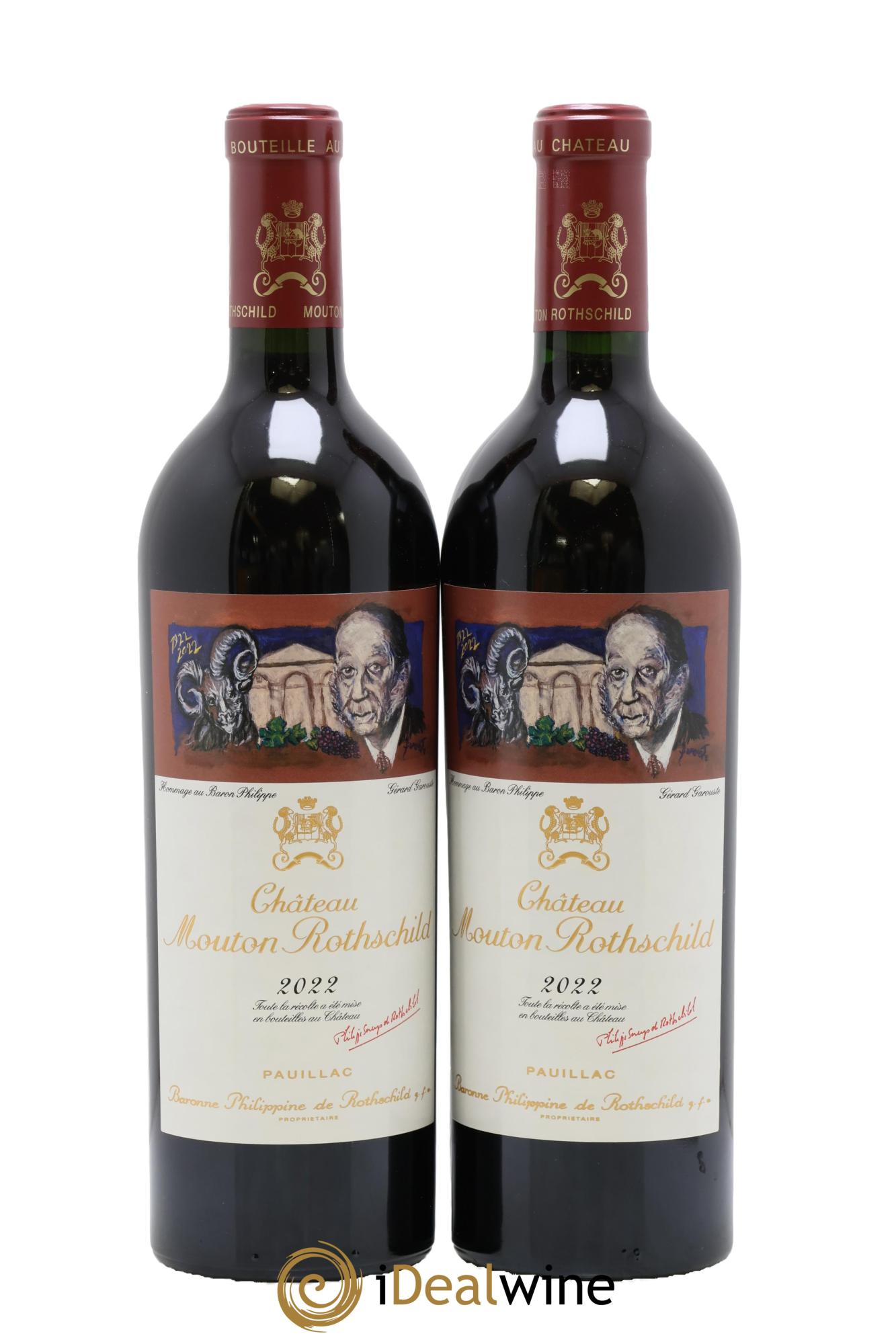 Château Mouton Rothschild 1er Grand Cru Classé 2022 - Lot de 2 bouteilles - 0