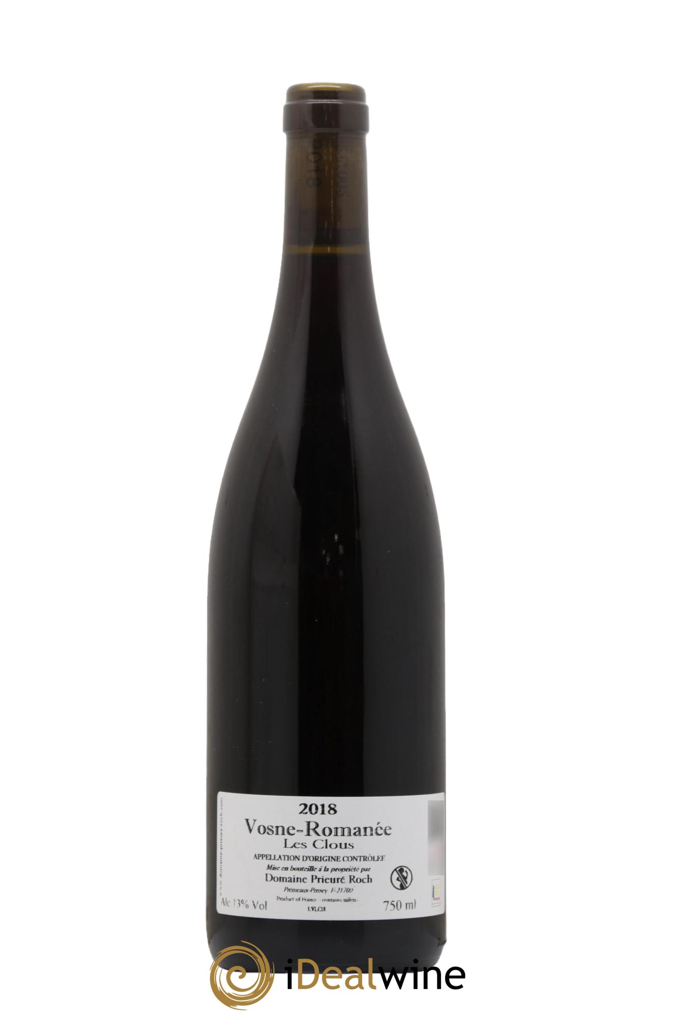 Vosne-Romanée Les Clous Prieuré Roch 2018 - Lot de 1 bouteille - 1