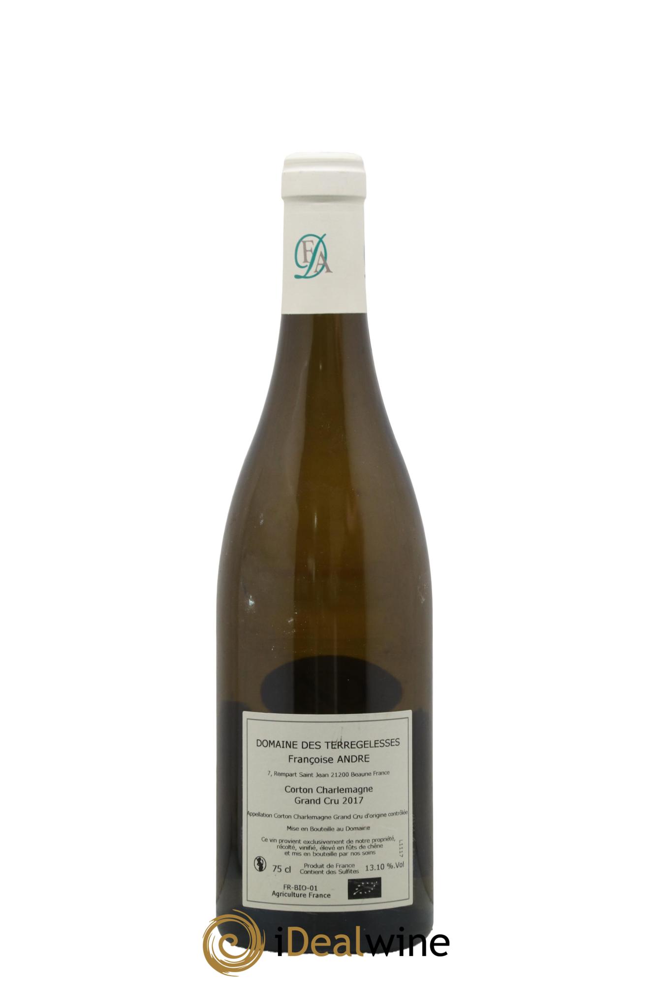 Corton-Charlemagne Grand Cru Terregelesses Domaine Françoise André 2017 - Lot de 1 bouteille - 1