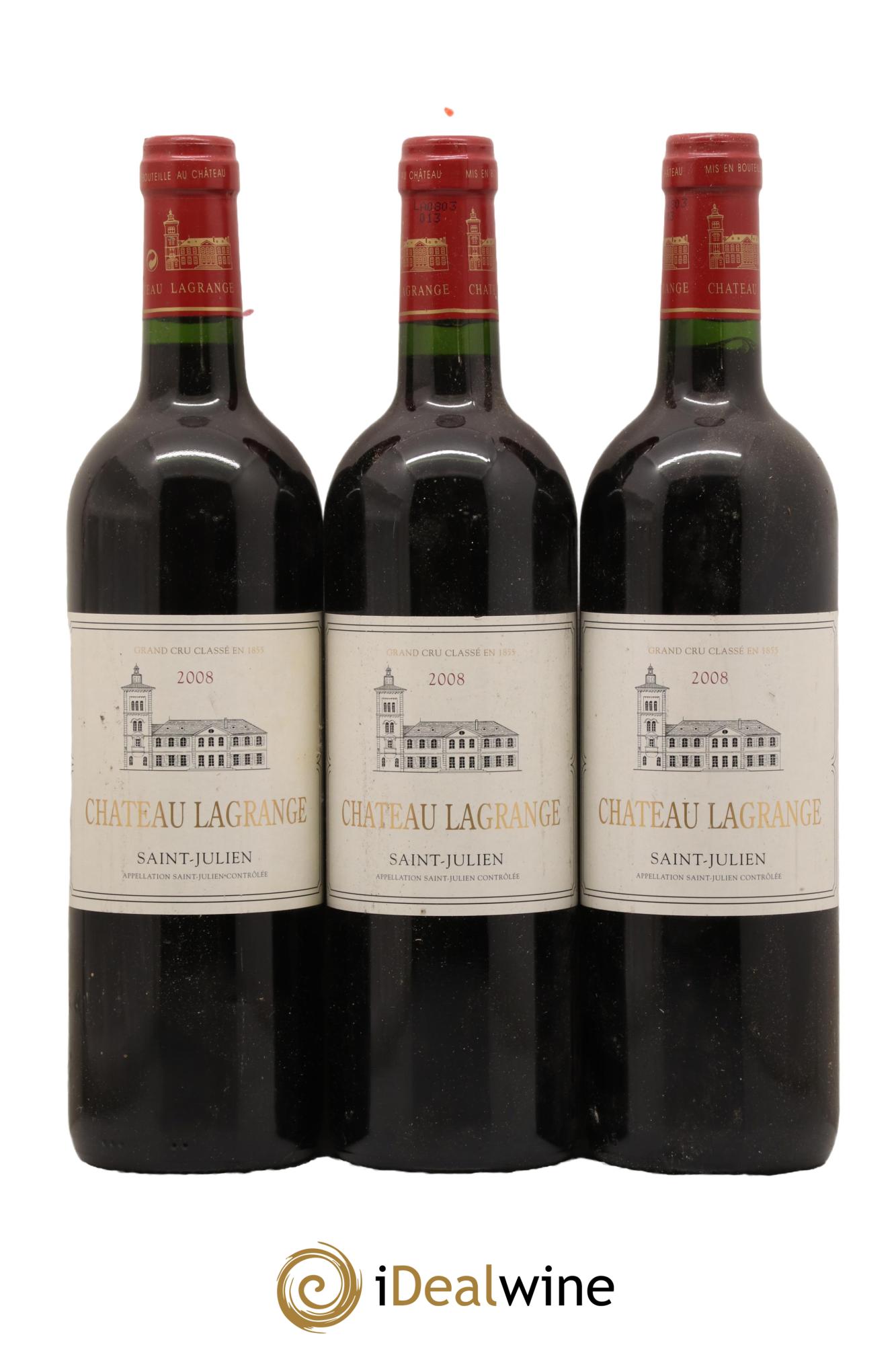 Château Lagrange 3ème Grand Cru Classé 2008 - Lot de 3 bouteilles - 0
