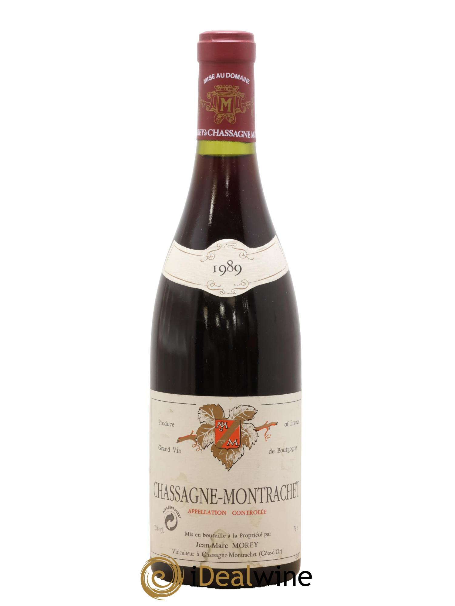 Chassagne-Montrachet Marc Morey Jean-Marc Morey 1989 - Lot de 1 bouteille - 0