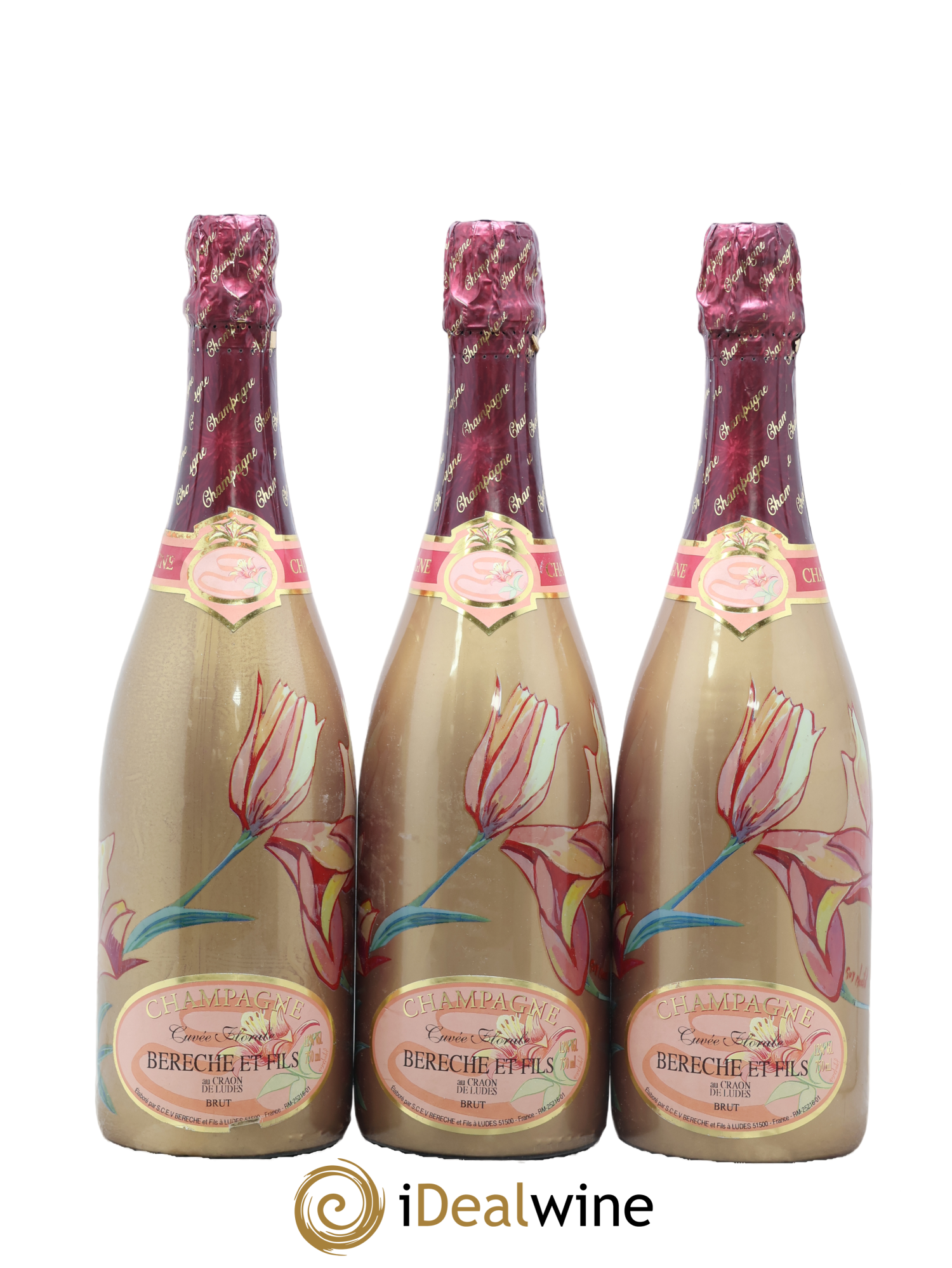 Champagne Brut Cuvée Florale Domaine Bérèche et Fils - Lot de 3 bouteilles - 0