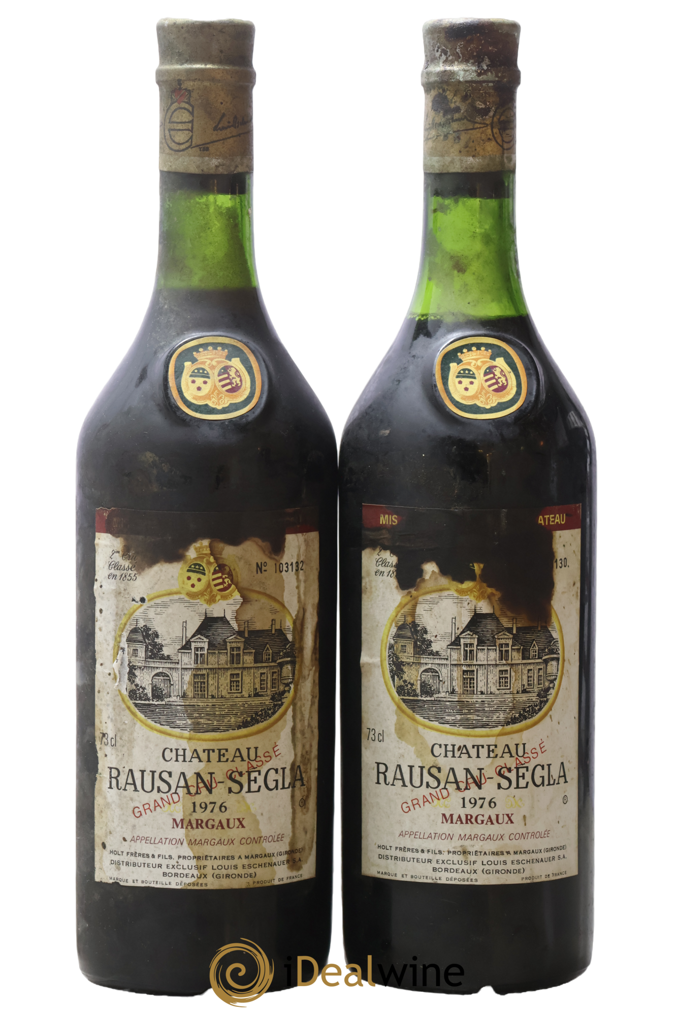 Château Rauzan Ségla Grand Cru Classé 1976 - Lot de 2 bouteilles - 0