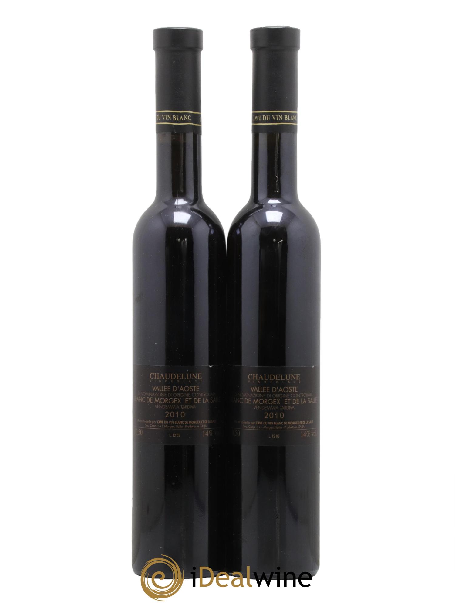 Italie Vin de Glace Chaudelune Cave Mont Blanc de Morgex et la Salle 2010 - Lot de 2 format 50cls - 1
