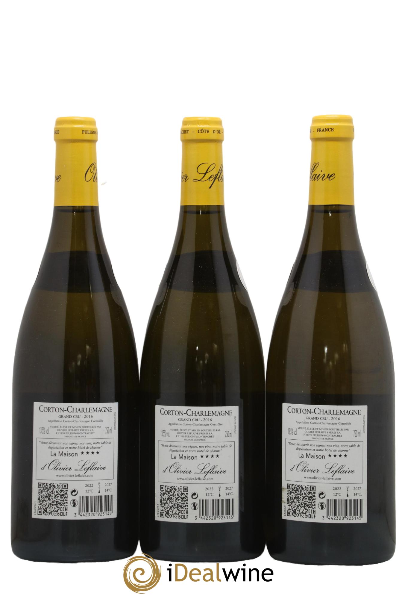 Corton-Charlemagne Grand Cru Olivier Leflaive 2016 - Lot de 3 bouteilles - 1