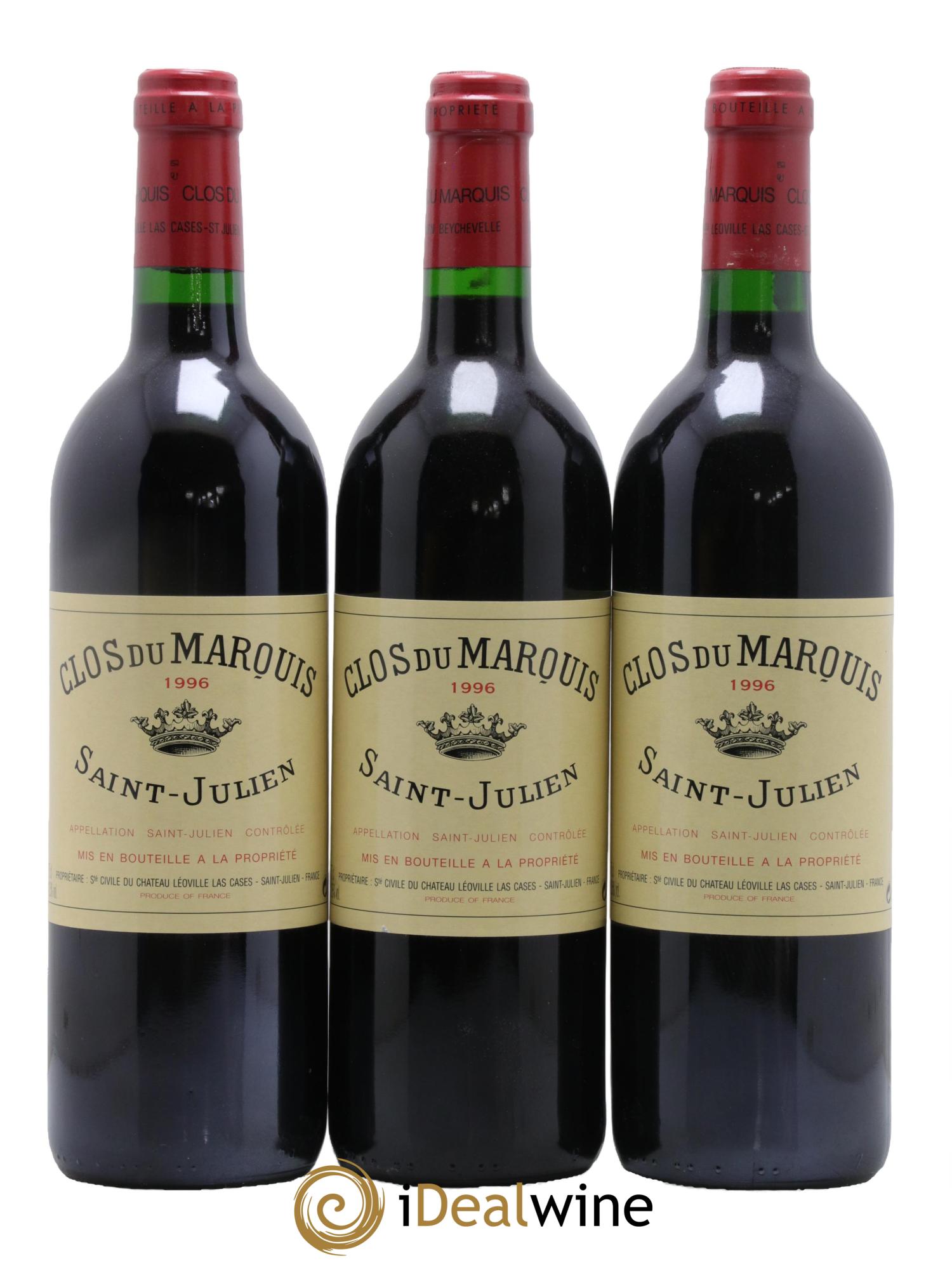 Clos du Marquis 1996 - Lot of 3 bottles - 0