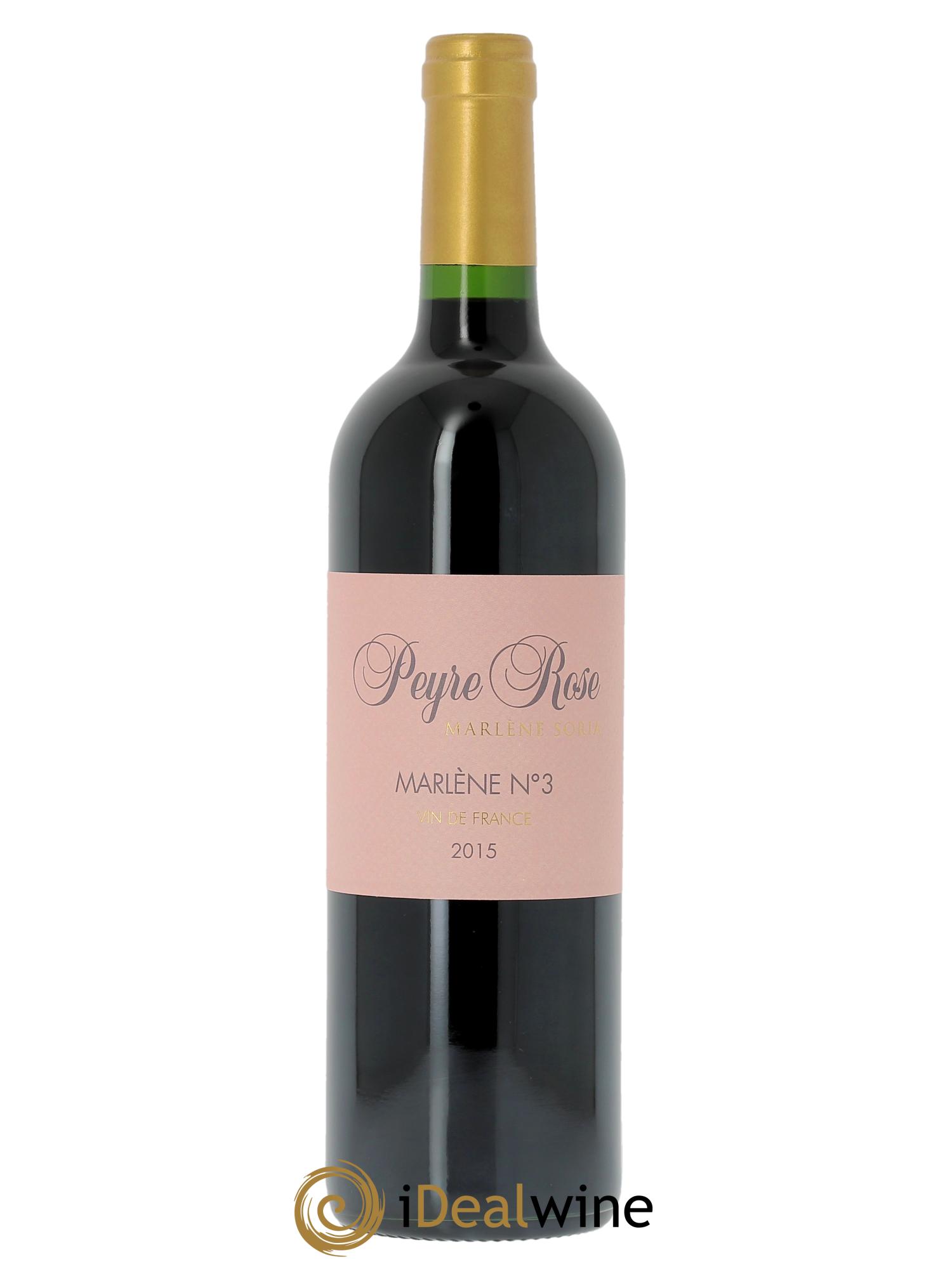 Vin de France (anciennement Coteaux du Languedoc) Peyre Rose Marlène n°3 Marlène Soria  2015 - Lot de 1 bouteille - 0