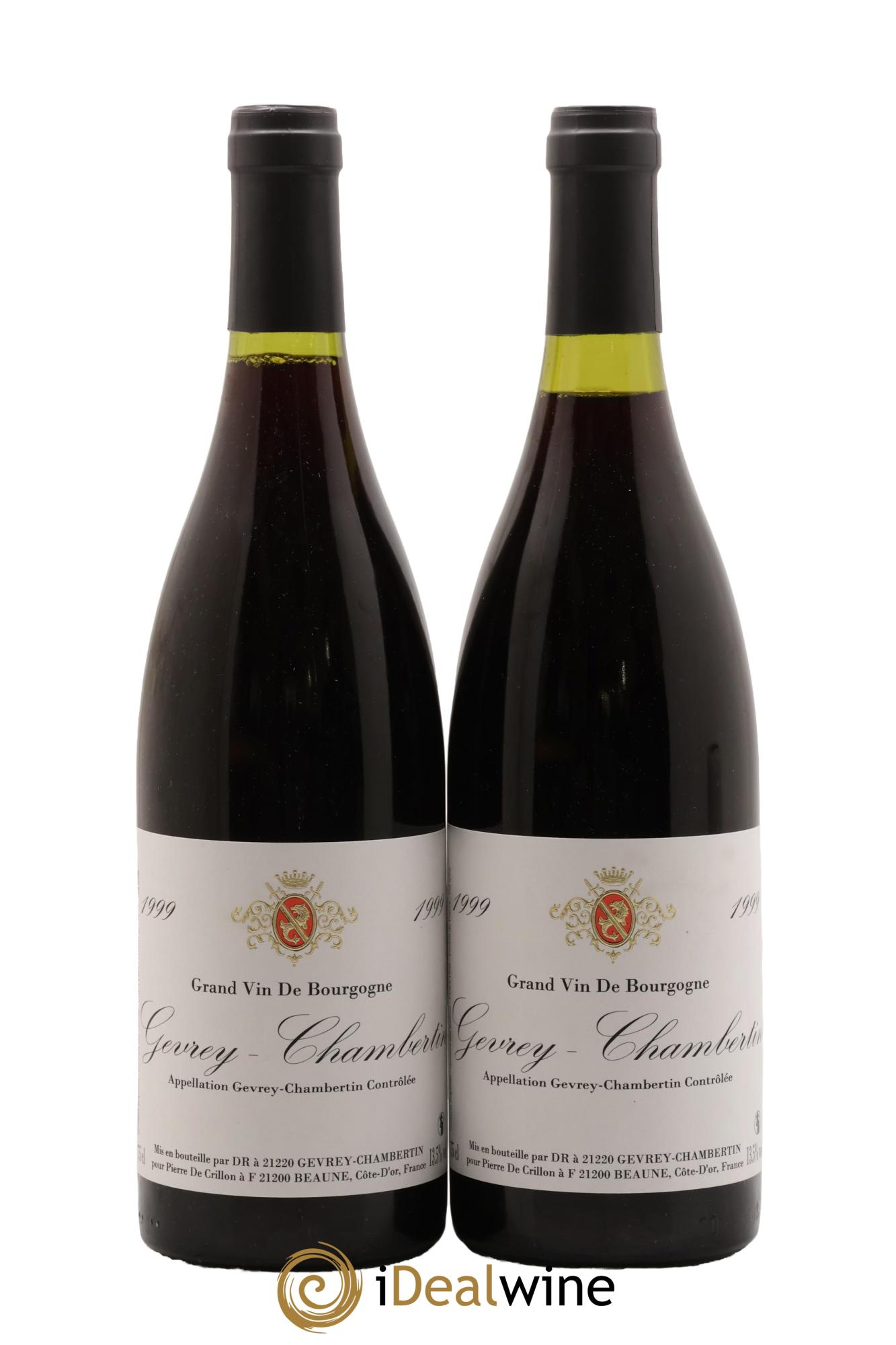 Gevrey-Chambertin Pierre de Crillon 1999 - Lot of 2 bottles - 0