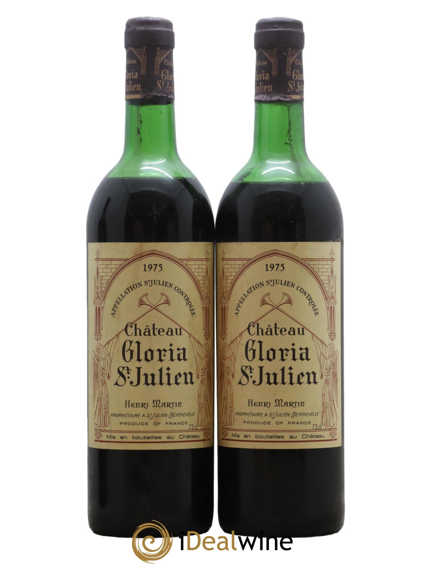 Château Gloria 1975 - Lot de 2 bouteilles - 0