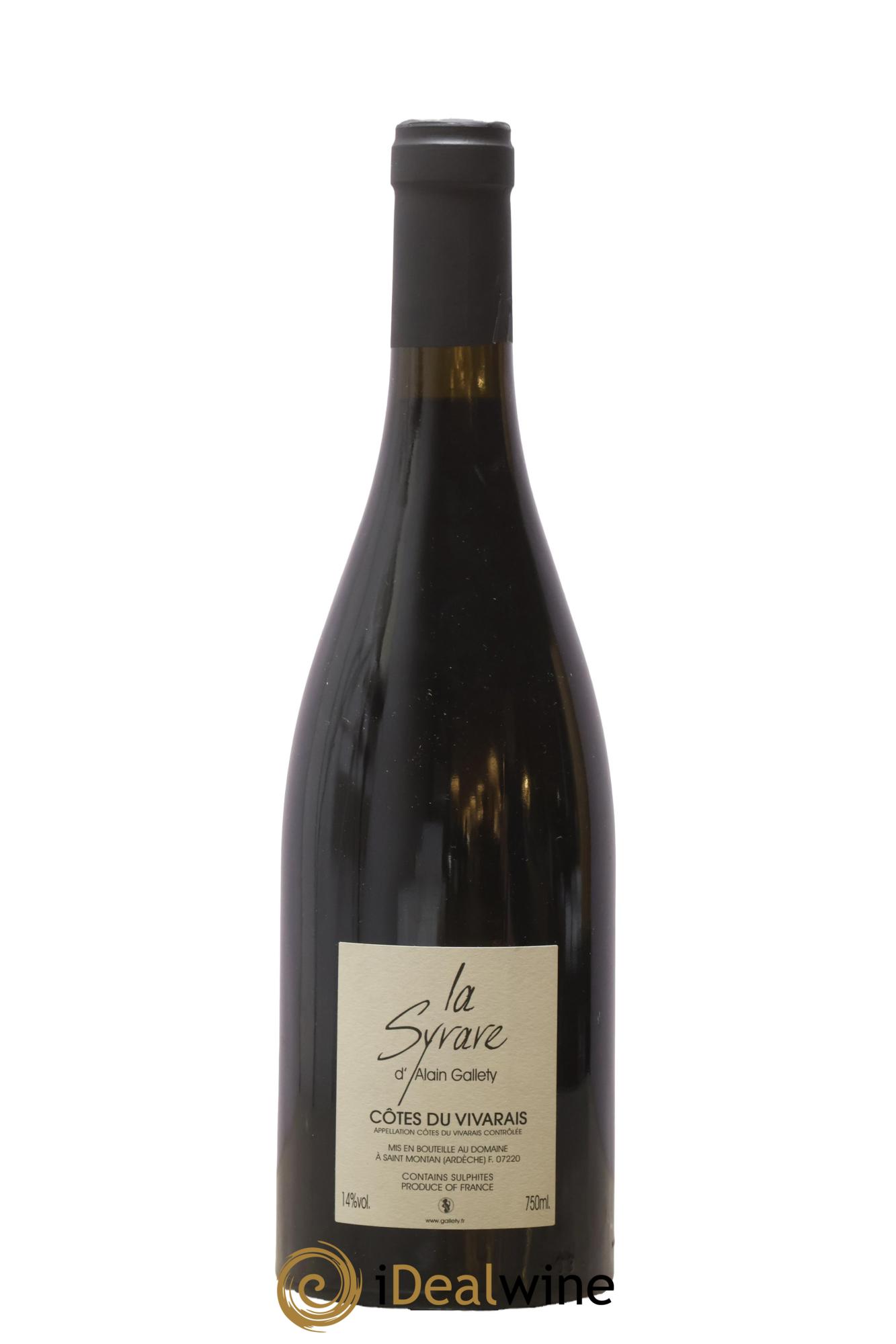 Côtes du Vivarais La Syrare Gallety (Domaine) 2006 - Lot of 1 bottle - 1