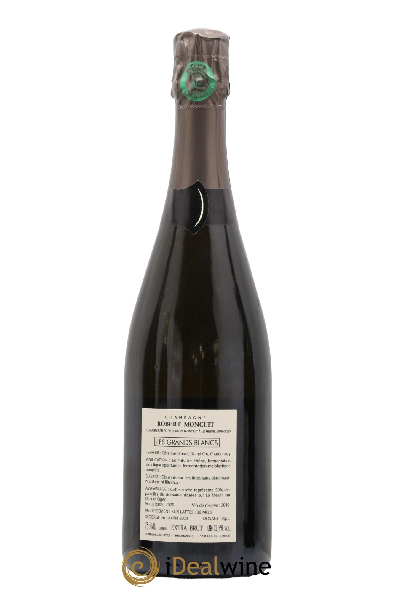 Les Grands Blancs Grand Cru Extra-Brut Robert Moncuit - Lot de 1 bouteille - 1
