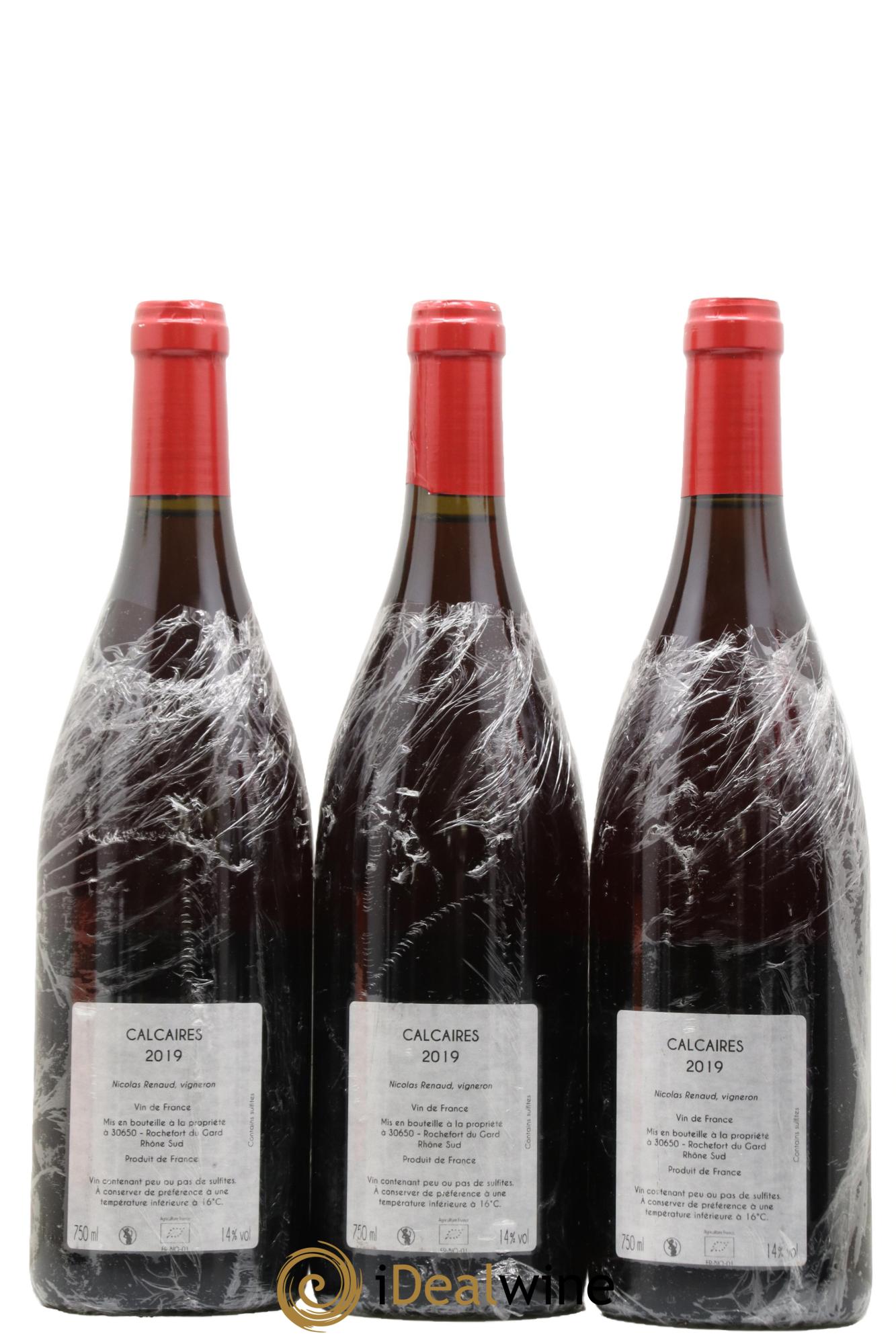Vin de France Calcaires Les Grillons Nicolas Renaud 2019 - Lot of 3 bottles - 1
