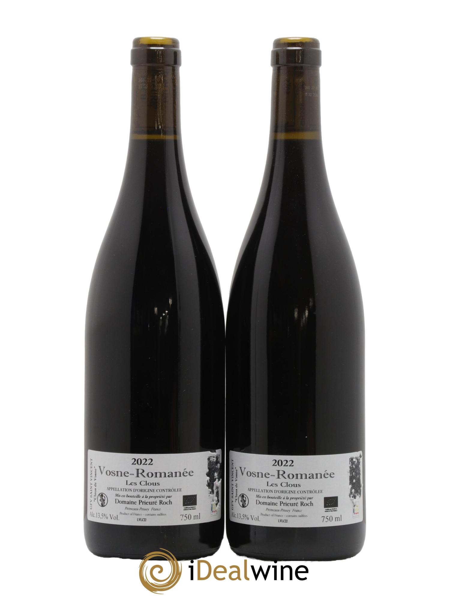 Vosne-Romanée Les Clous Prieuré Roch  2022 - Lotto di 2 bottiglie - 1