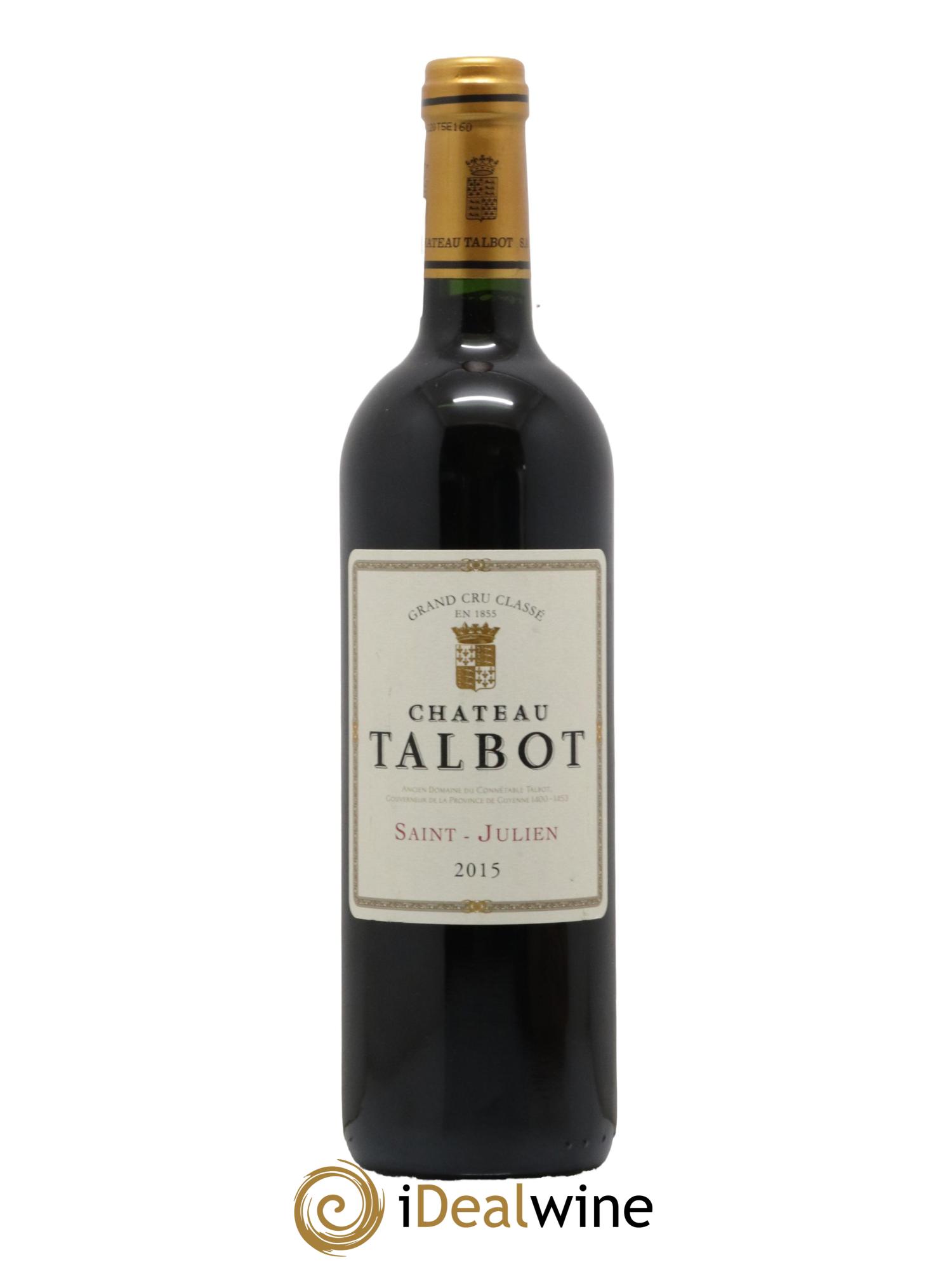 Château Talbot 4ème Grand Cru Classé 2015 - Lot de 1 bouteille - 0