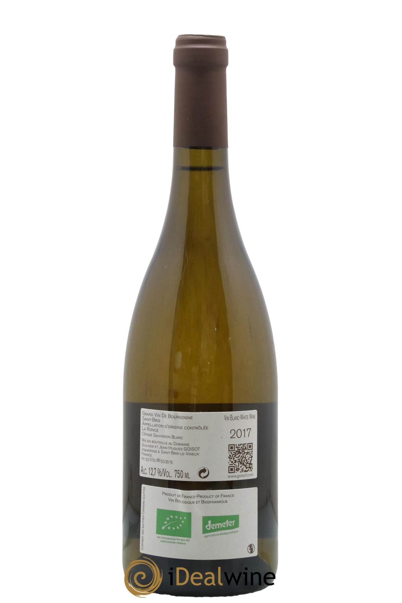 Saint-Bris La Ronce Goisot 2017 - Lot of 1 bottle - 1