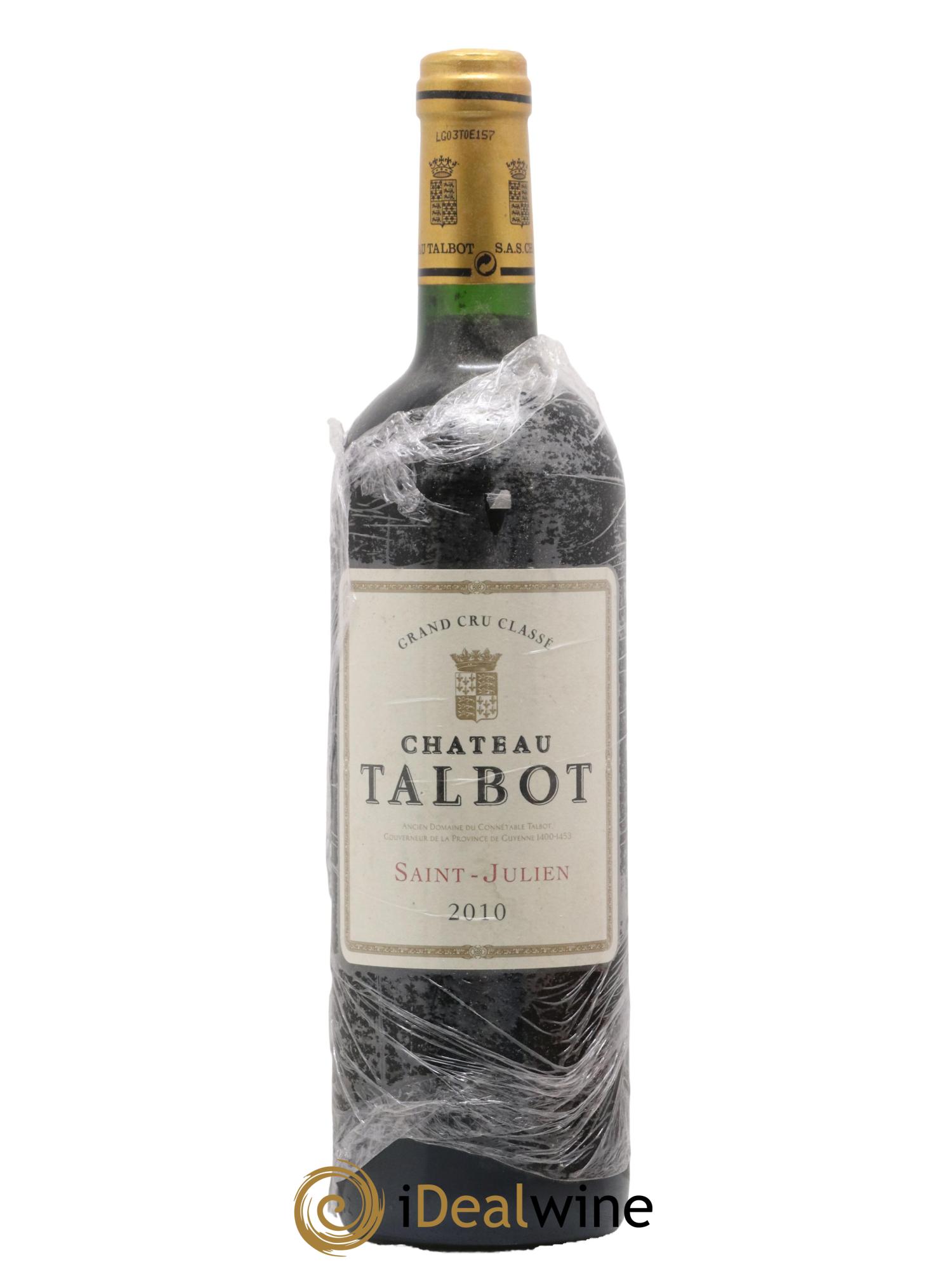 Château Talbot 4ème Grand Cru Classé 2010 - Lot de 1 bouteille - 0