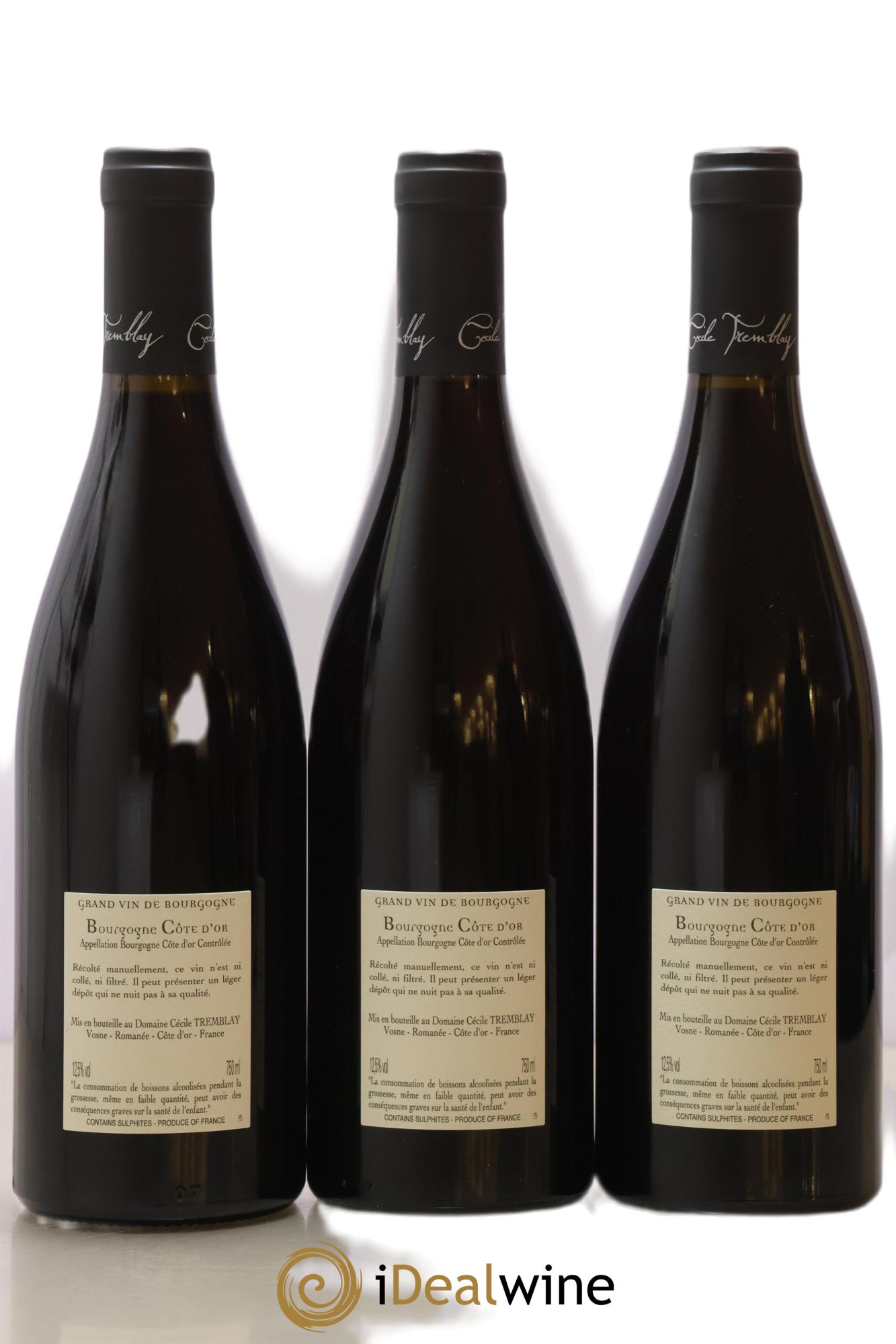 Bourgogne Côte-d'Or Cécile Tremblay 2021 - Lot of 3 bottles - 1