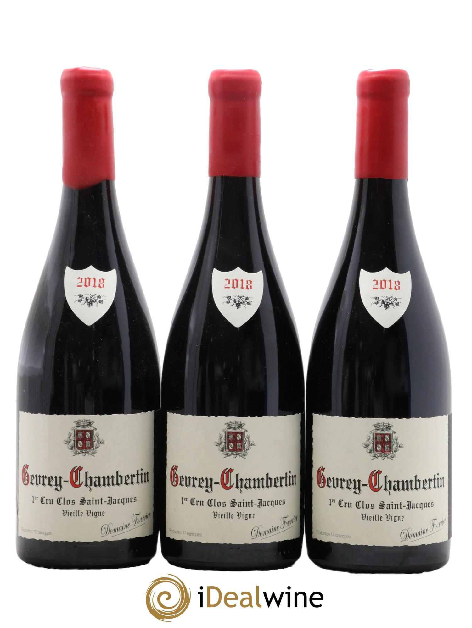 Gevrey-Chambertin 1er Cru Clos Saint-Jacques Vieille Vigne Fourrier (Domaine) 2018 - Lot de 3 bouteilles - 0
