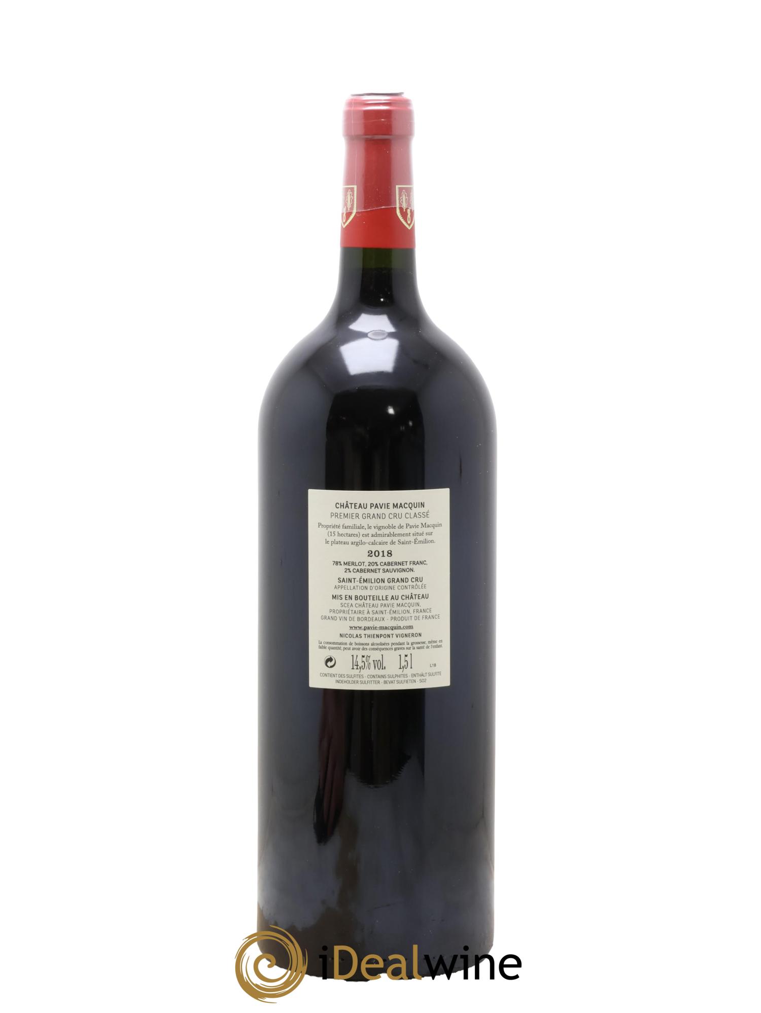 Château Pavie Macquin 1er Grand Cru Classé B 2018 - Lot de 1 magnum - 2