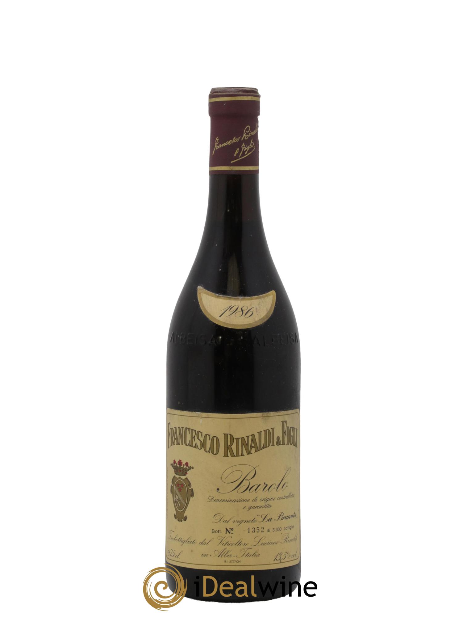 Barolo DOCG Francesco Rinaldi 1986 - Posten von 1 Flasche - 0