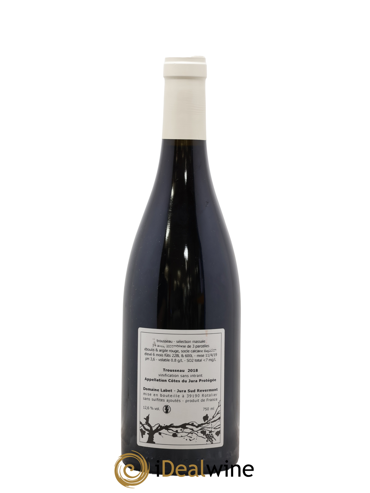 Côtes du Jura Trousseau Sélection Massale Romain - Julien - Charline Labet 2018 - Lot de 1 bouteille - 1